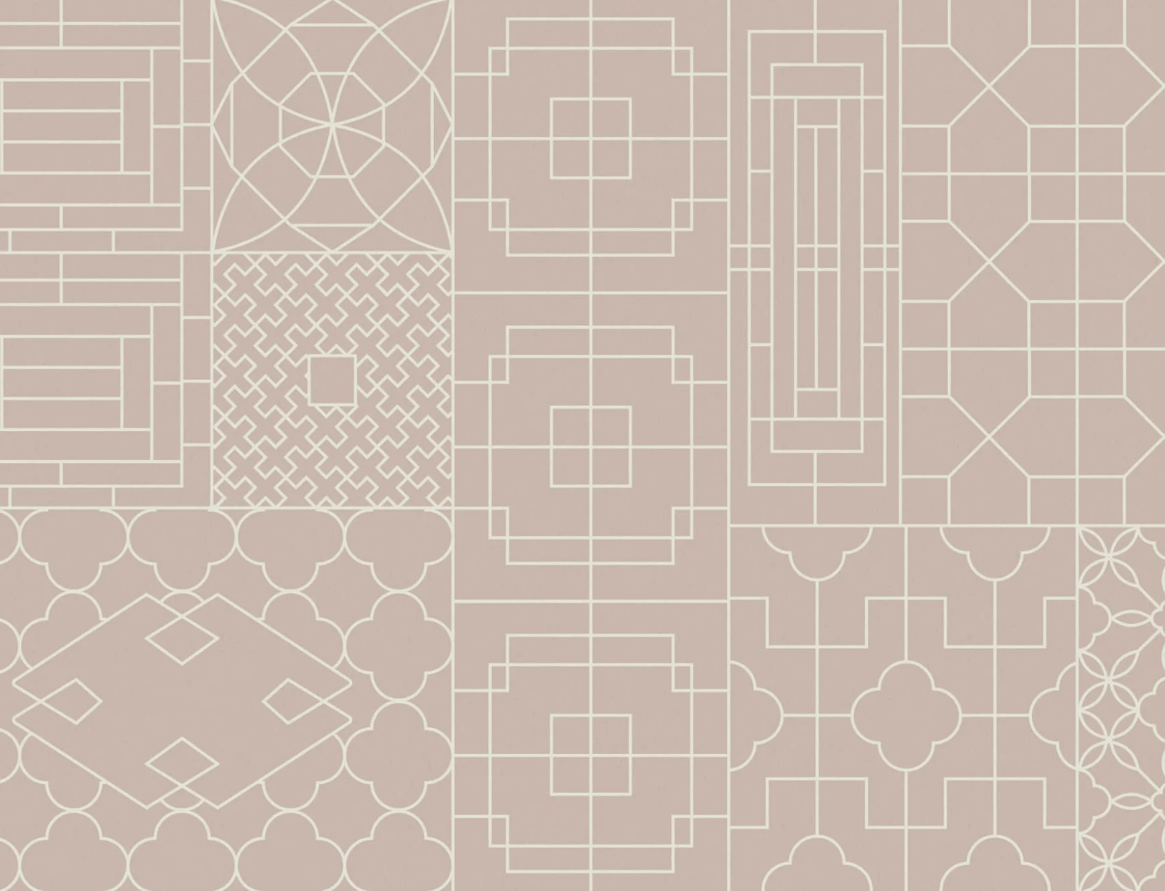 Geometryczna różowa tapeta ścienna w chińskim stylu