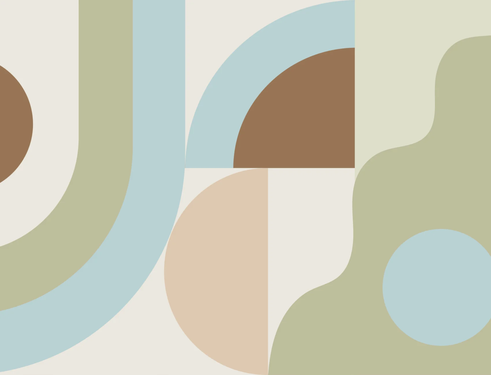 Multicolor Geometric Retro Style Wall Mural