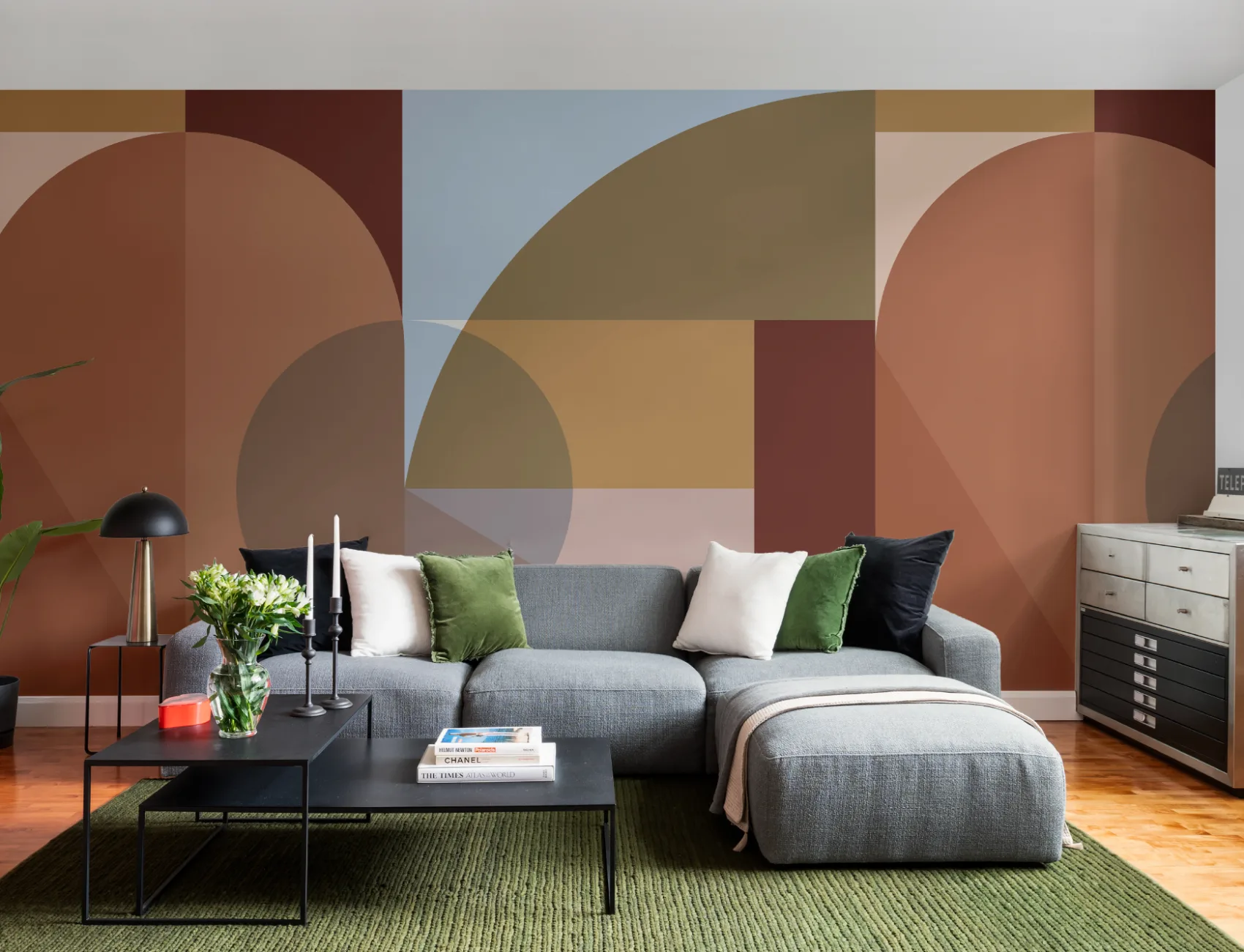 Multicolor Geometric Modern Abstract Wall Mural