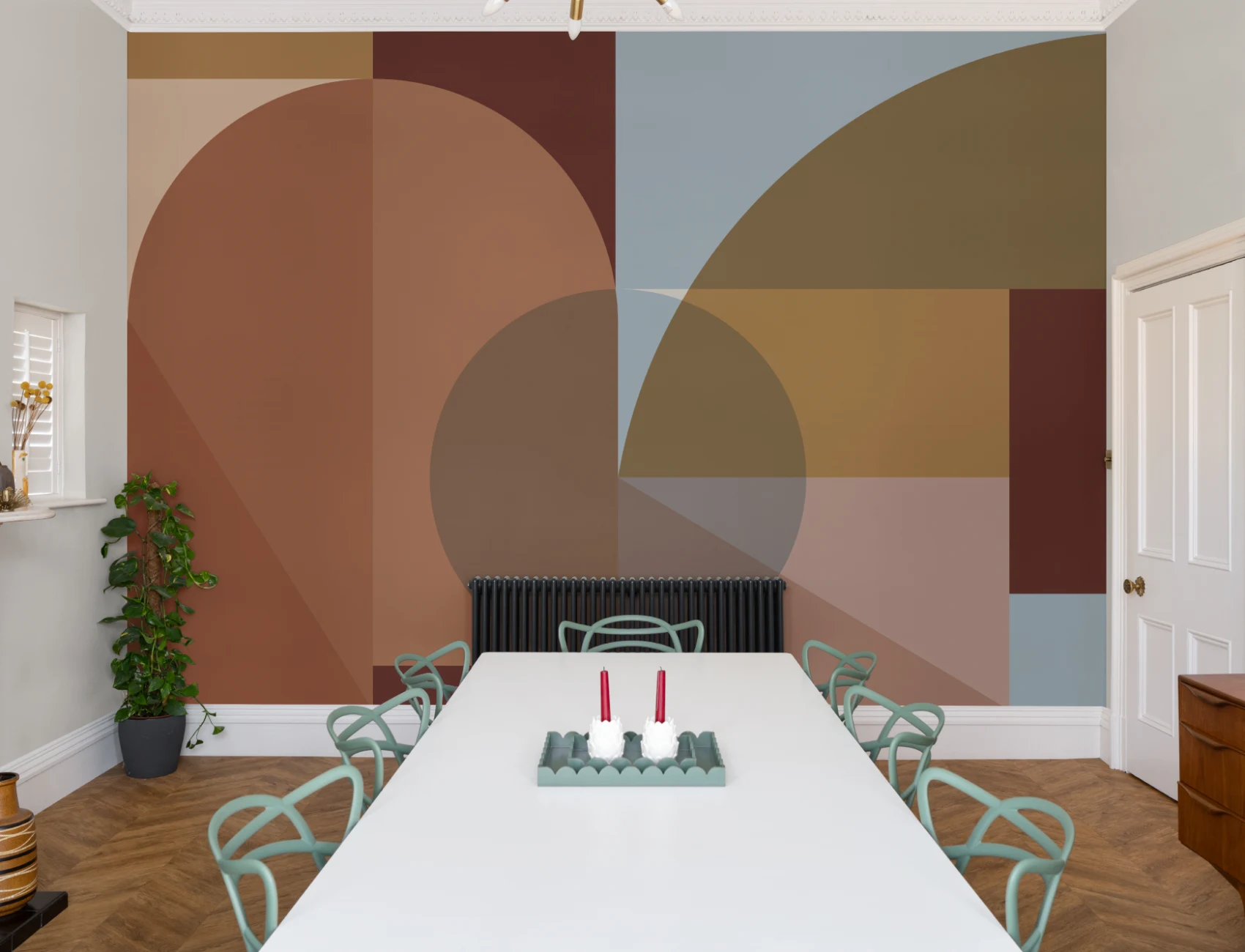 Multicolor Geometric Modern Abstract Wall Mural