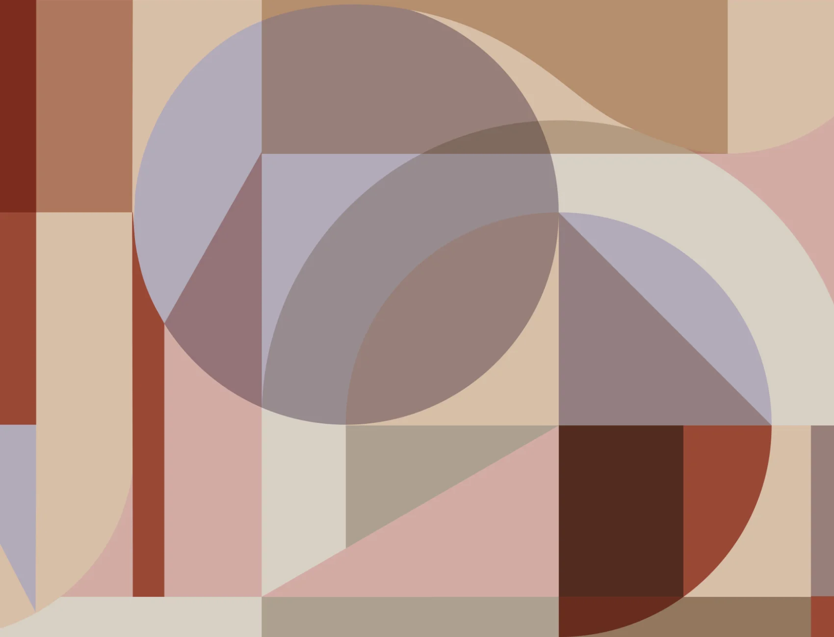 Lilac Geometric Abstract Multicolor Wall Mural