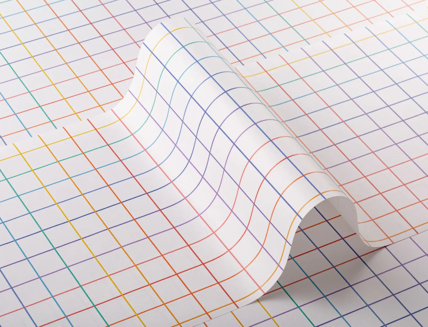 Multicolor Geometric Grid Repeat Pattern Wallpaper