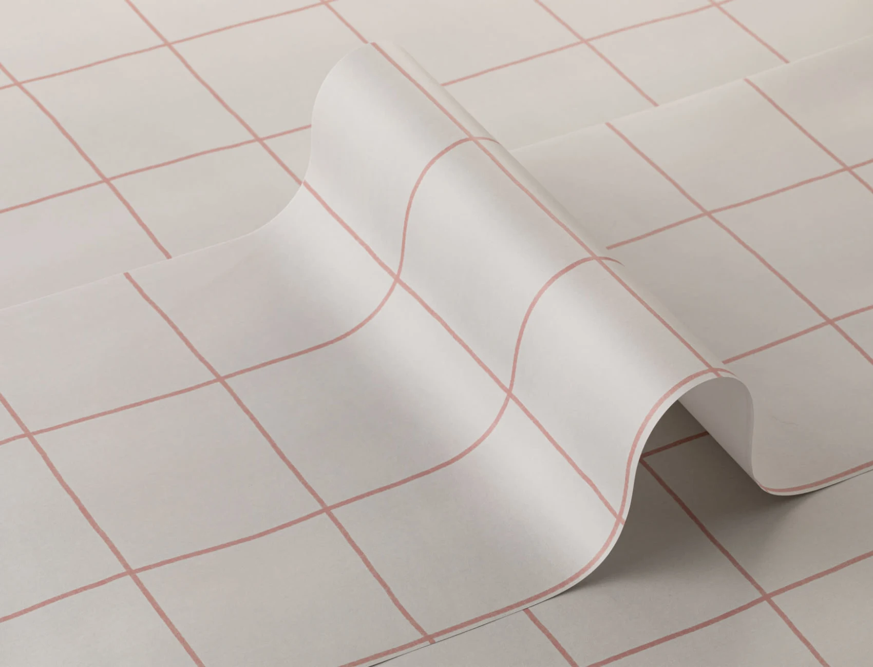 Modern Neutral Grid Repeat Pattern Wallpaper