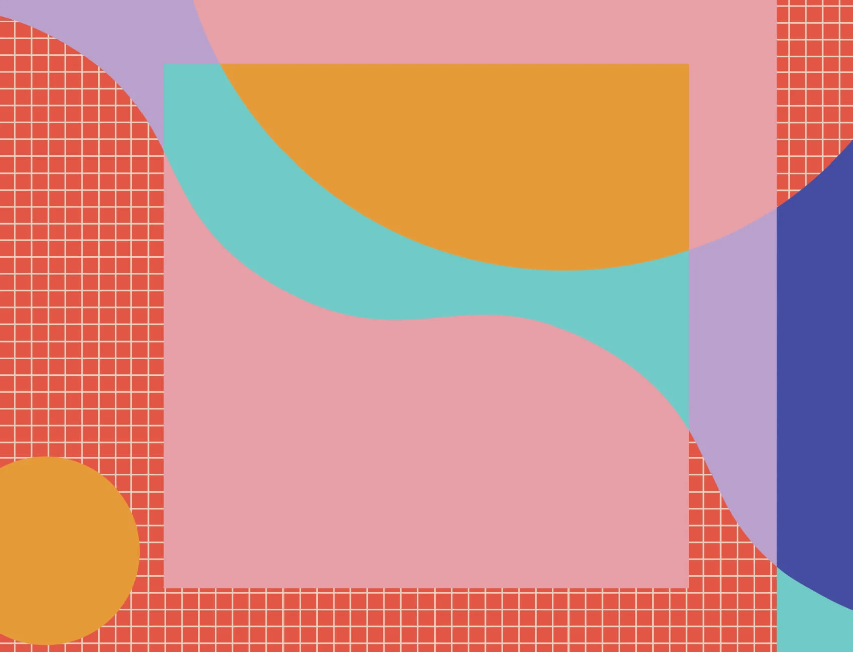 Carta da Parati Multicolor con Geometrie in Stile Memphis