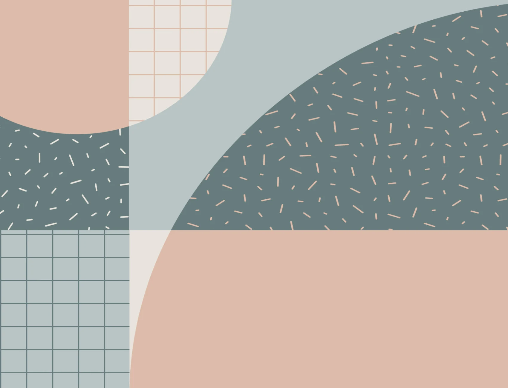 Memphis 80s Pastel Blue & Pink Geometric Wallpaper Mural