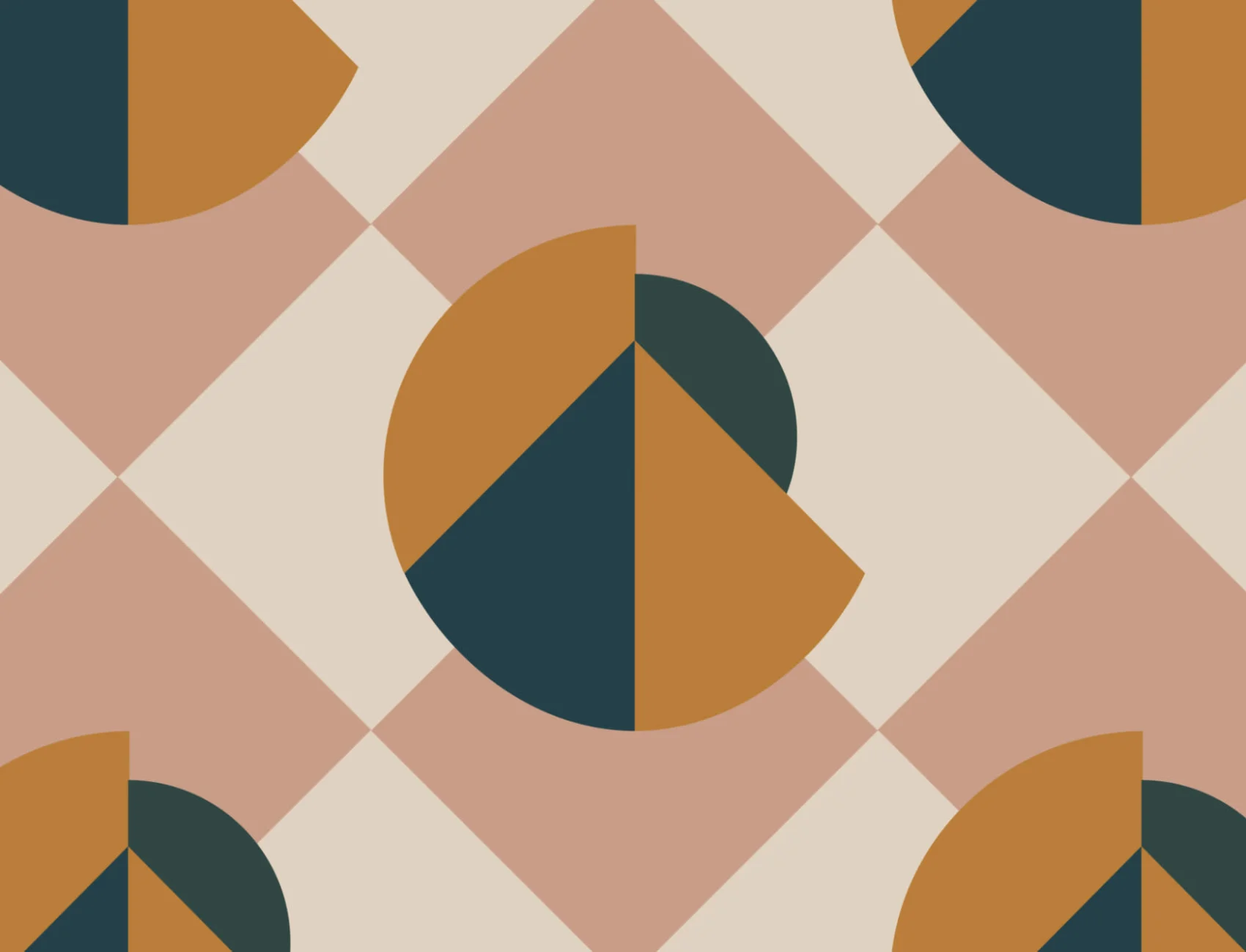 Retro Memphis Pink & Yellow Geometric Pattern Wallpaper