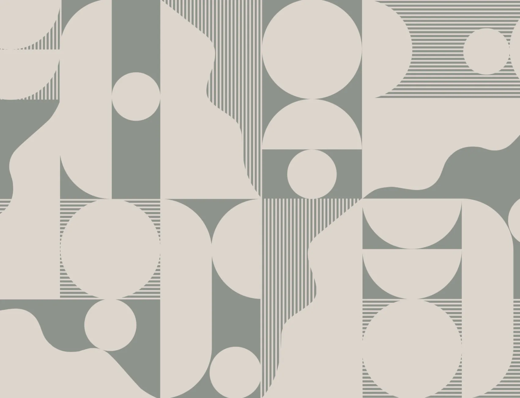 Fet salvia grön abstrakt geometrisk fototapet