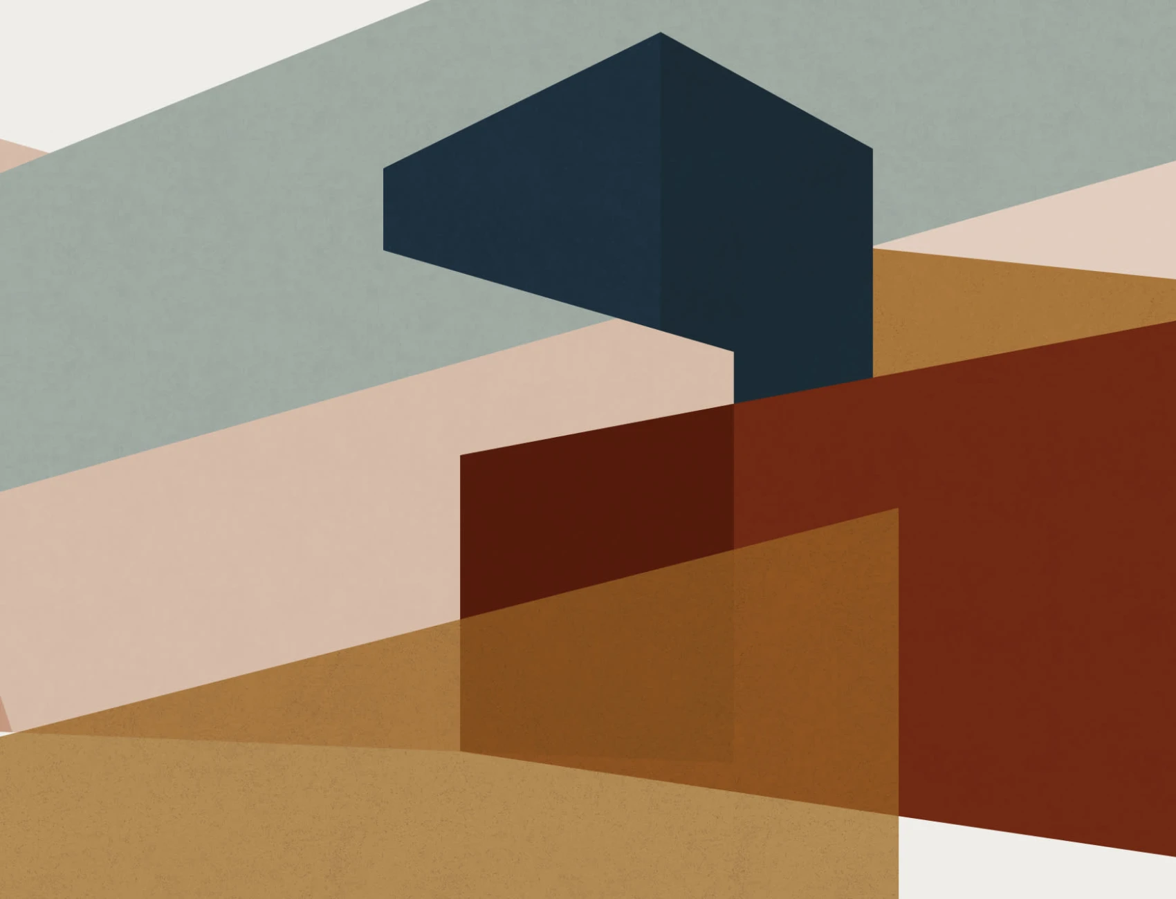 Modern Abstract Blok Vormen Behang Muurschildering