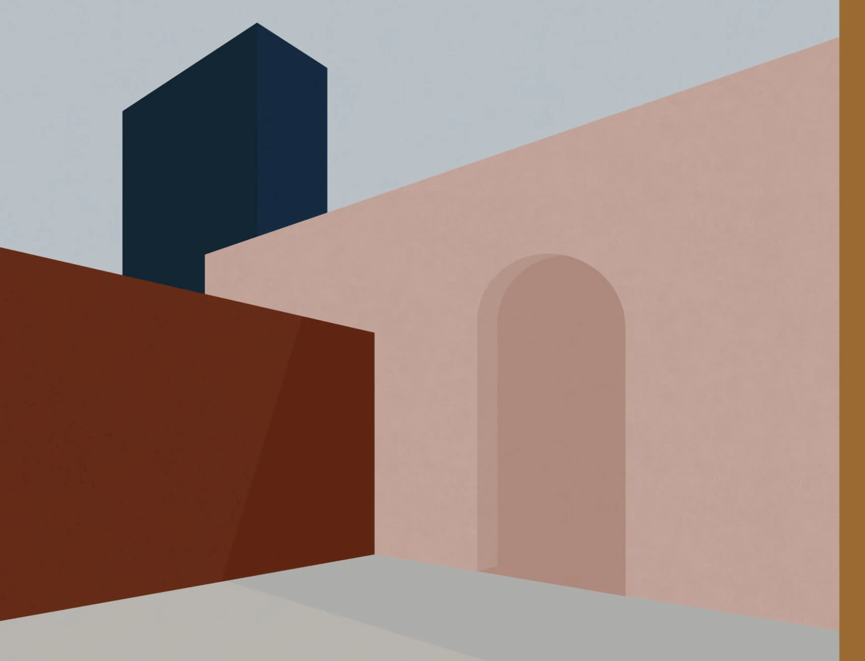 Blocky Abstract Architecture Wallpaper Mural