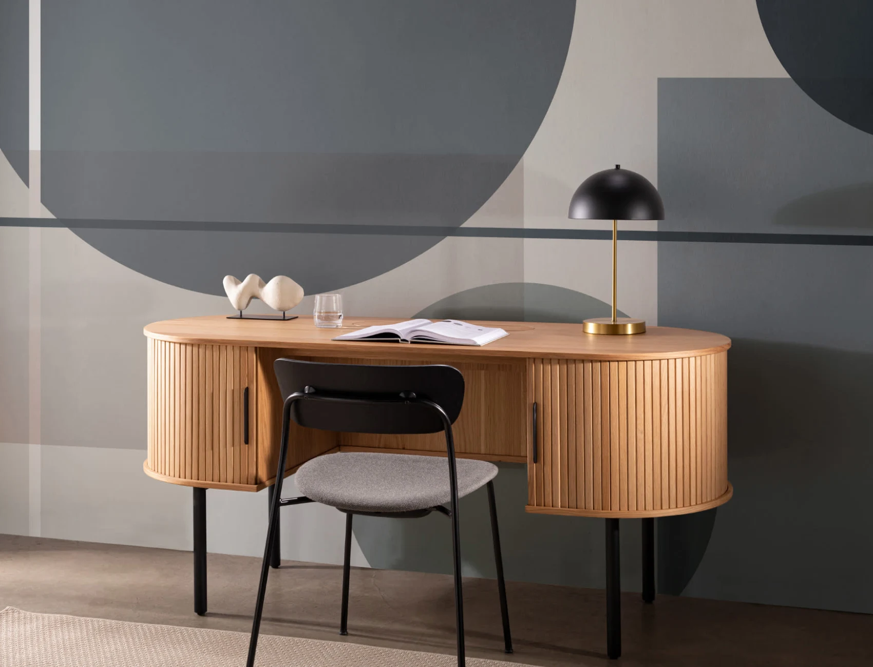 Mid Century Modern Abstract Geometric Wallpaper Mural