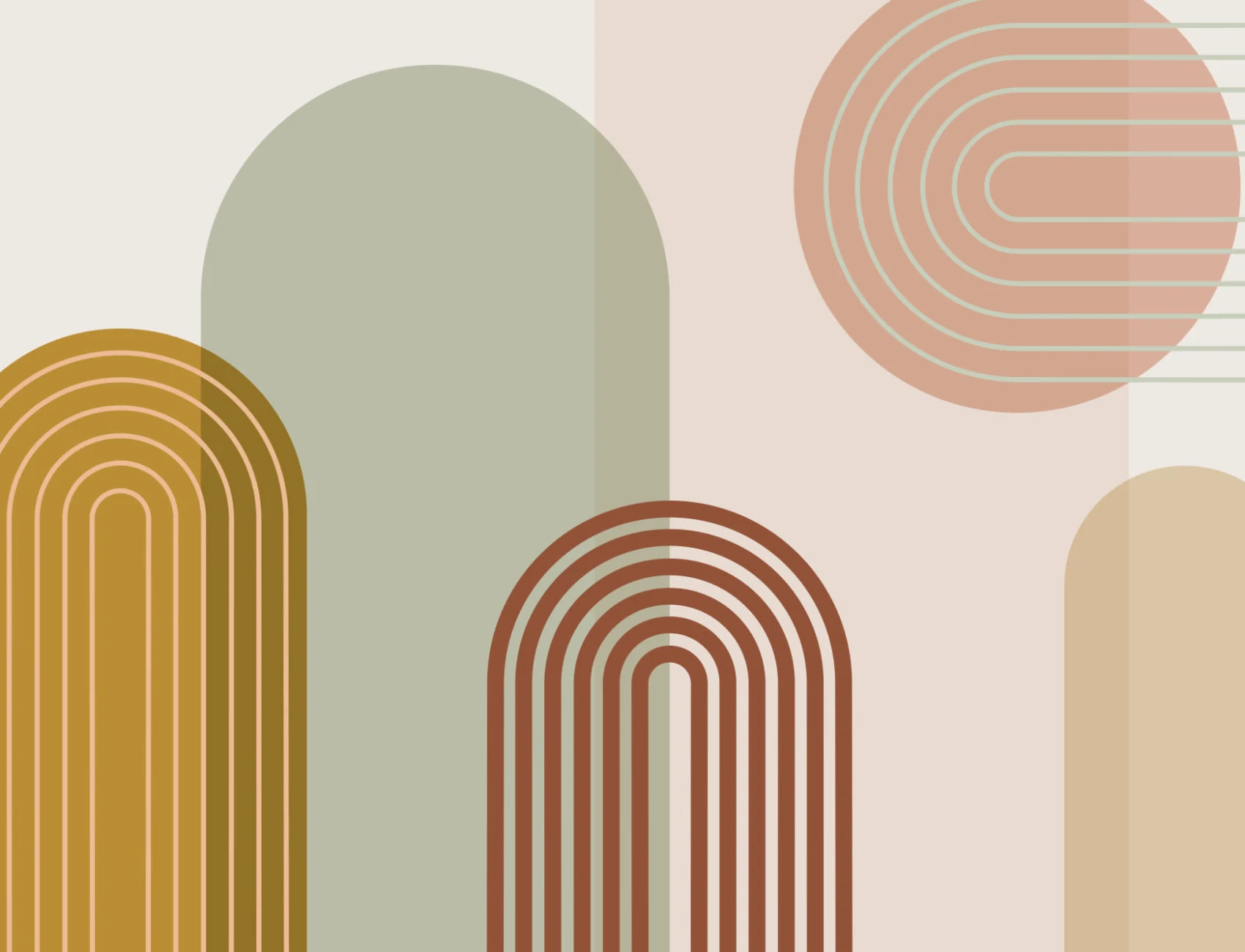 Klassinen retro geometrinen kuvatapetti