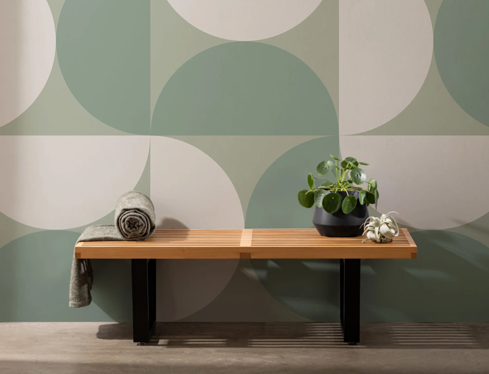 Verde Circle Geometric Wallpaper Mural