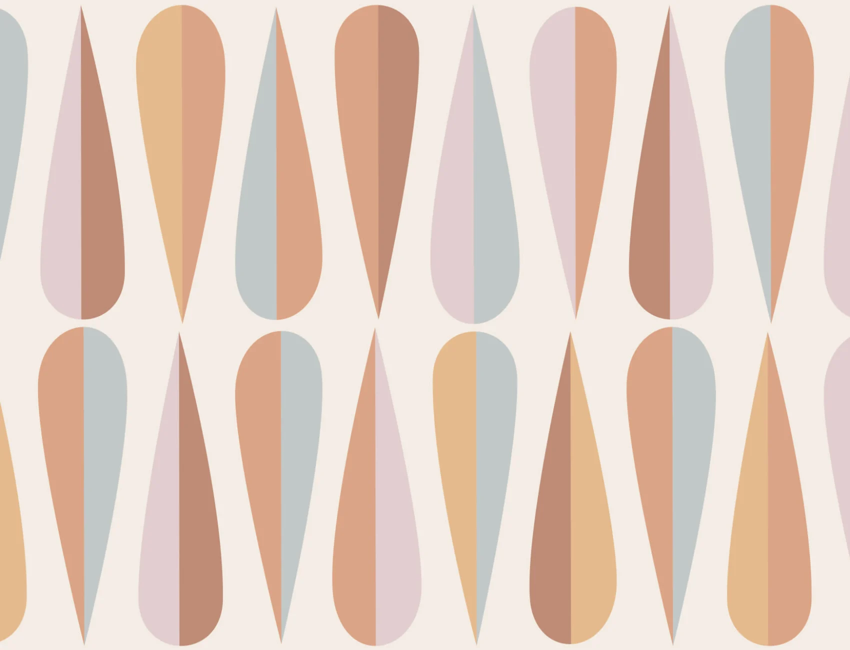 Pastelowa fototapeta Retro Teardrop