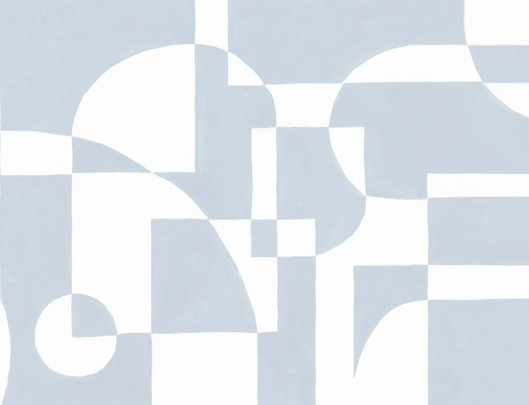 Hemelsblauwe Scandinavische Abstracte Geometrische Muurschildering