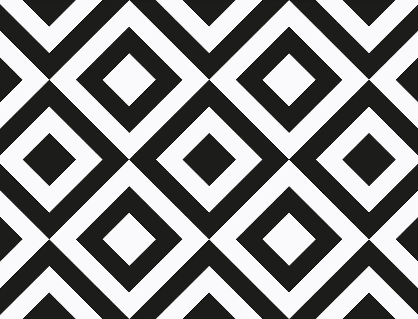Black & White Diamond Pattern Wallpaper Mural