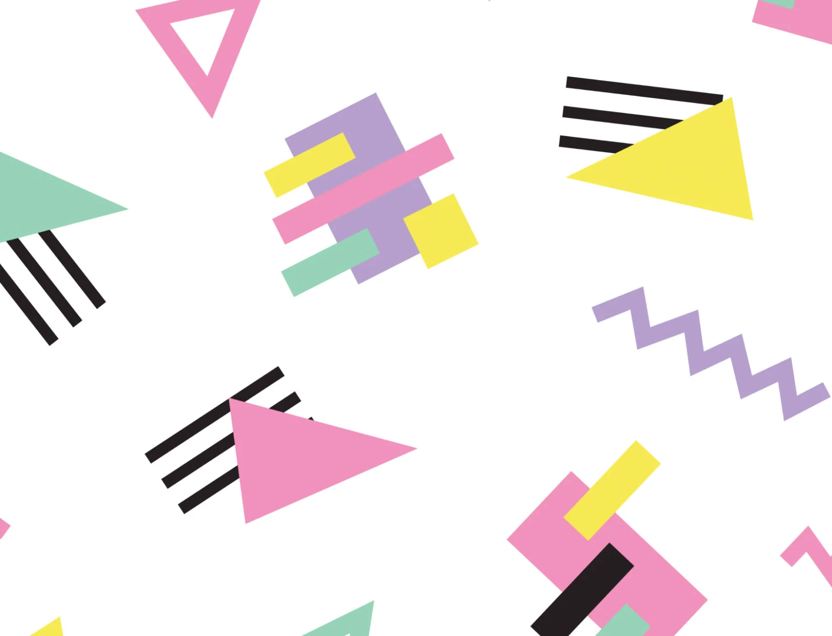 Geometric 90s Wallpaper Mural
