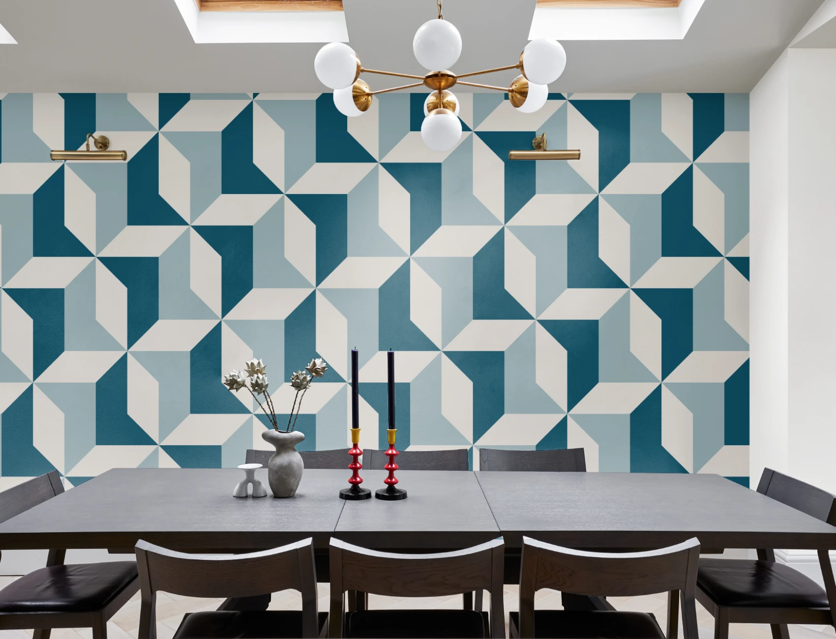 Fototapete Abstrakt Geometrisch Blau