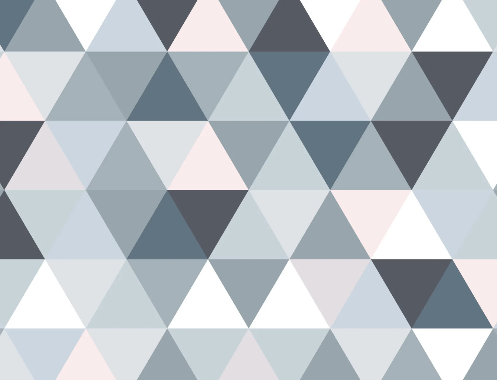 Gray & Pink Geometric Triangle Pattern Wallpaper Mural