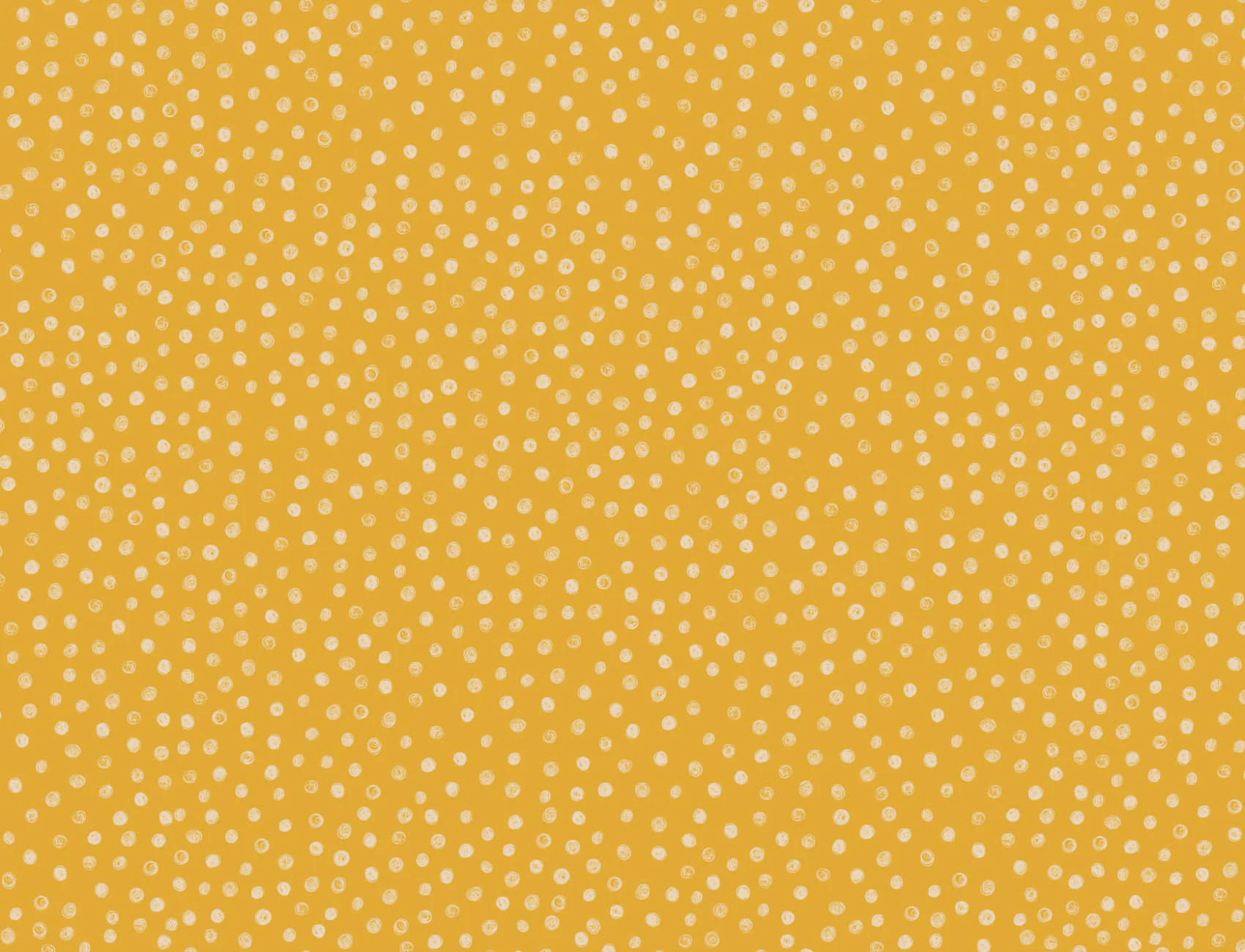 Yellow Illustrated Polka Dot Wallpaper Mural