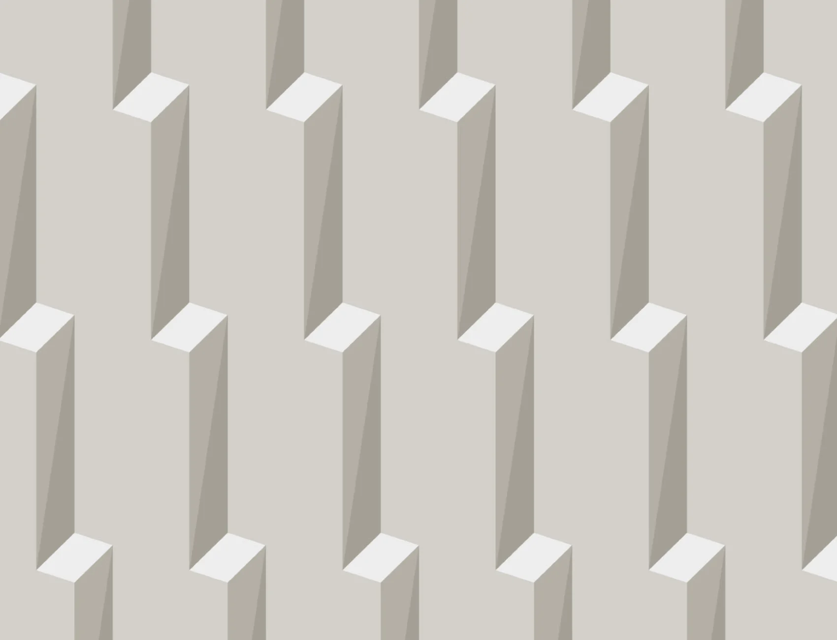 Grey 3D Effect Modern Geometric Repeat Pattern Wallpaper