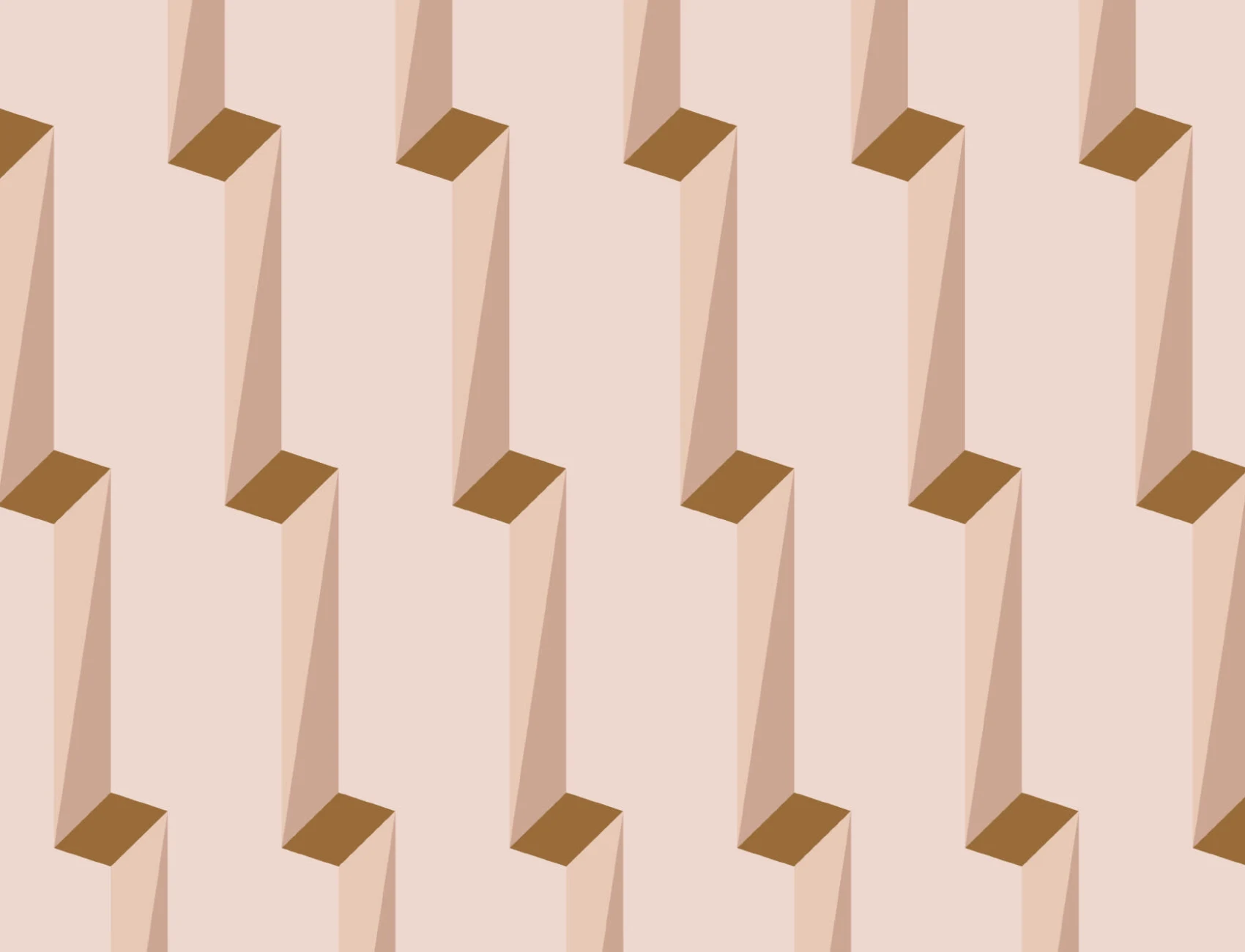 Różowa tapeta z efektem 3D Nowoczesny geometryczny powtarzający się wzór