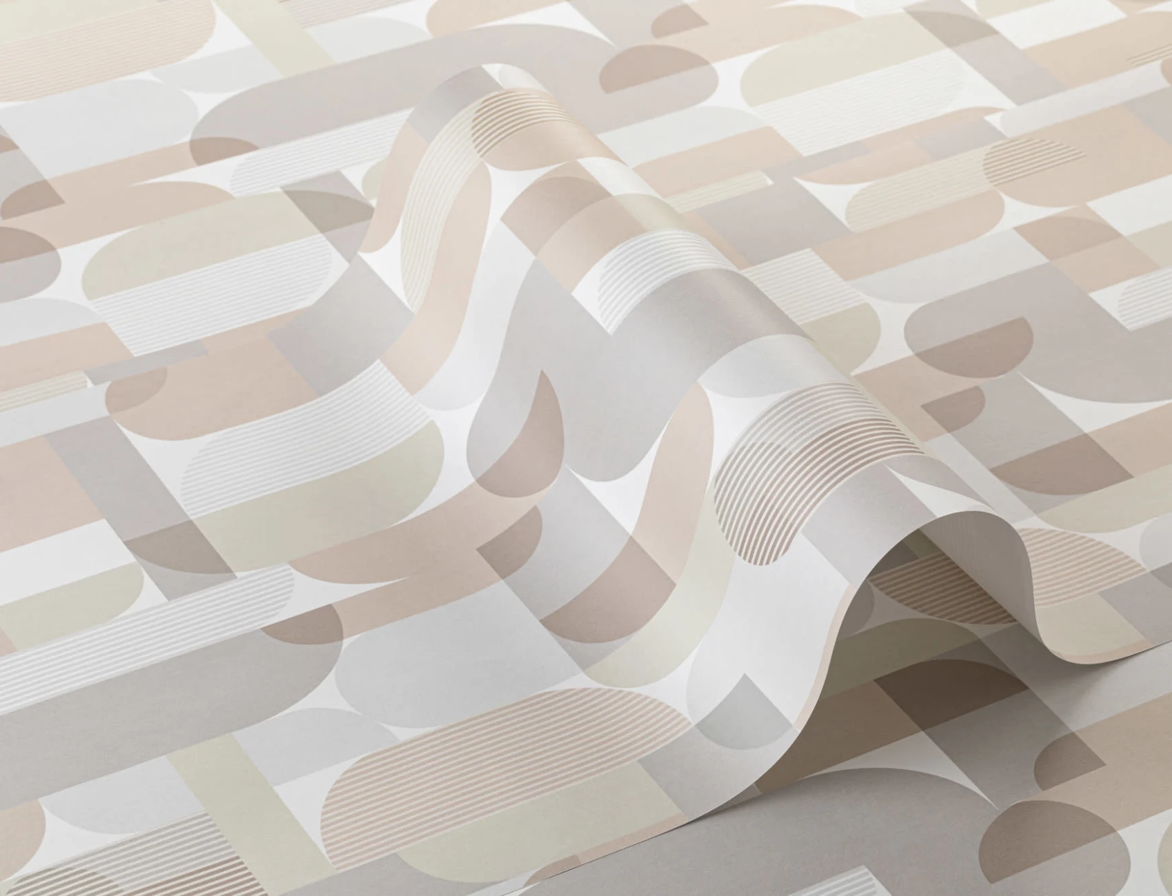 Papel de parede neutro Scandi Geometric Repeat Pattern