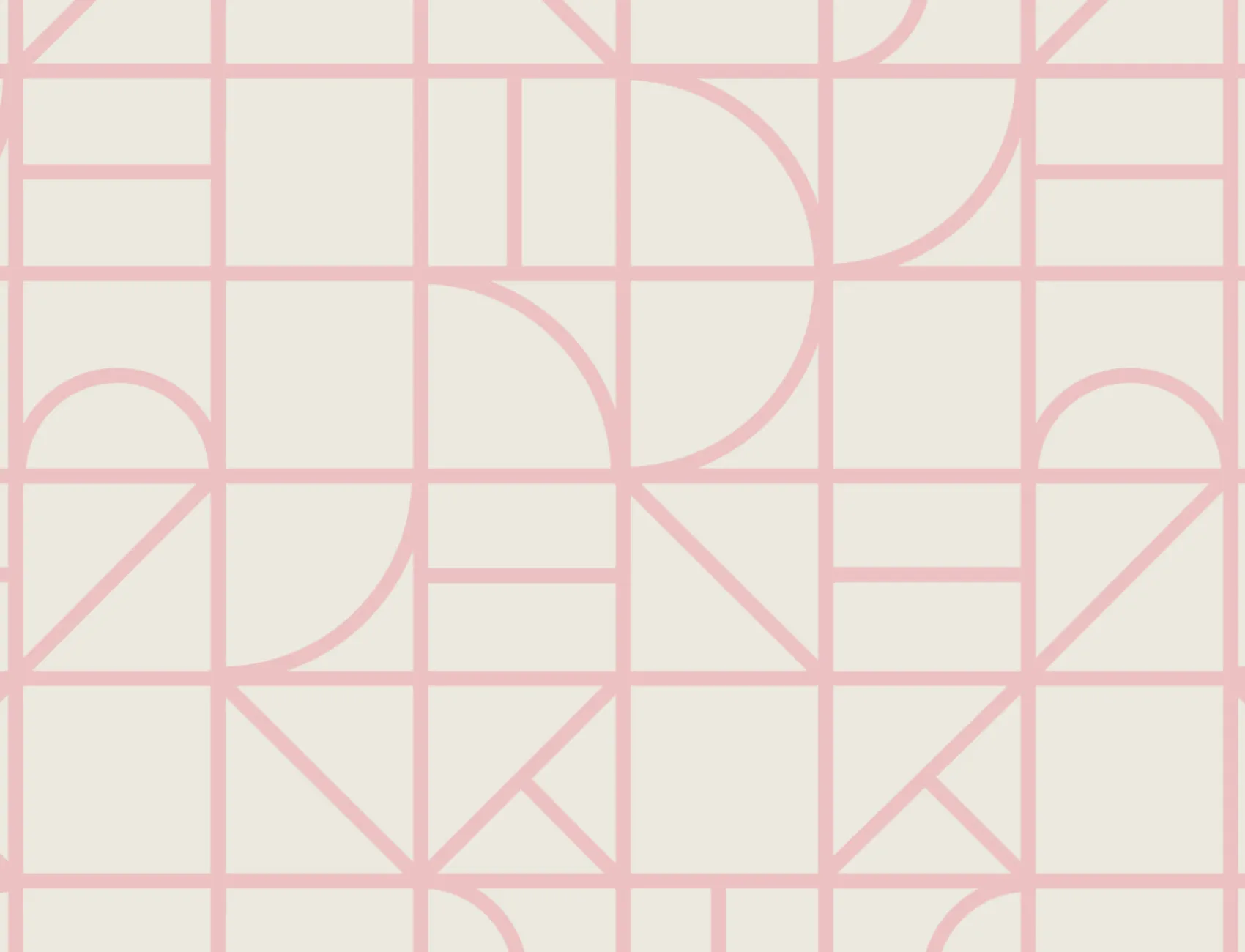 Pink Modern Geometric Grid Repeat Pattern Wallpaper