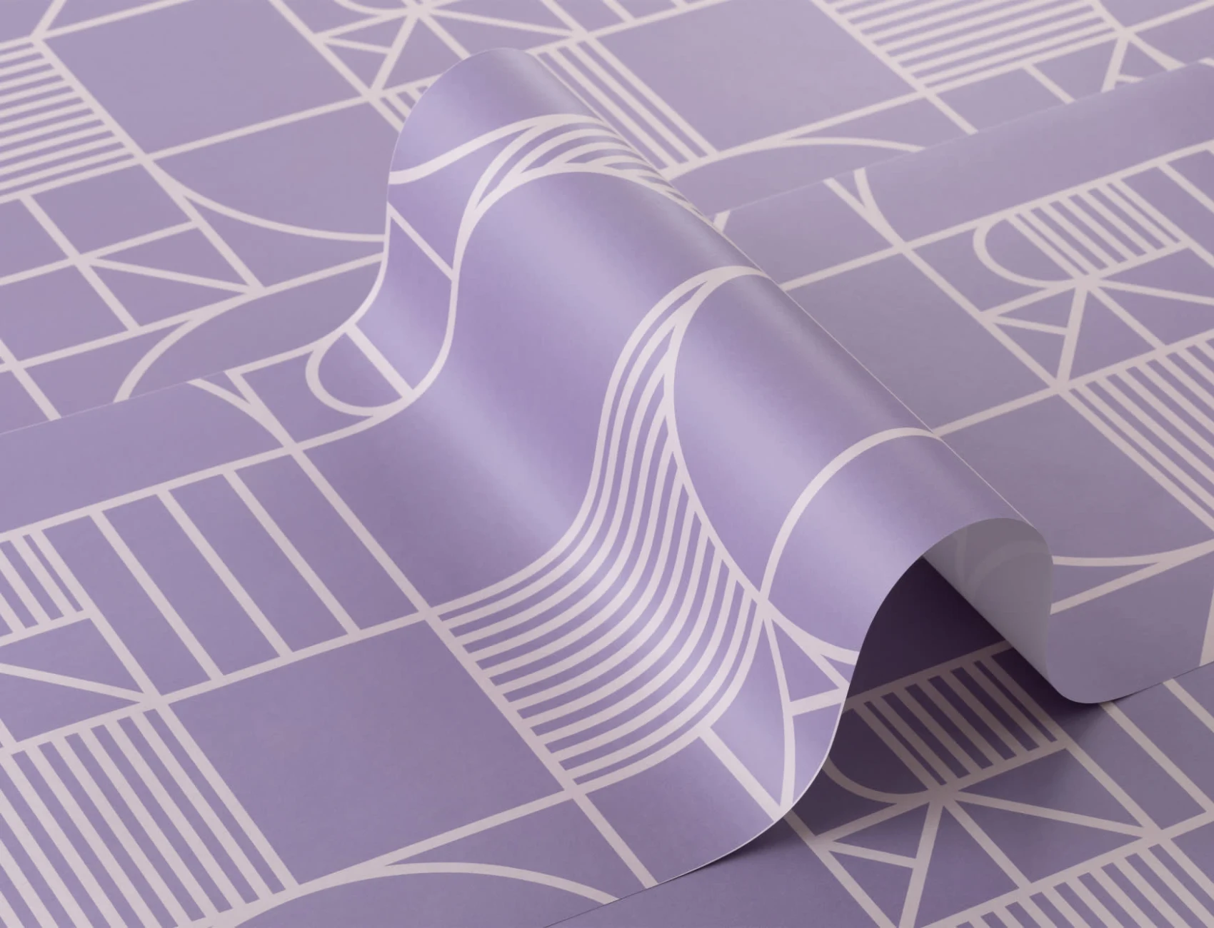Paars Abstract Geometrisch Lijnen Herhaal Patroon Behang
