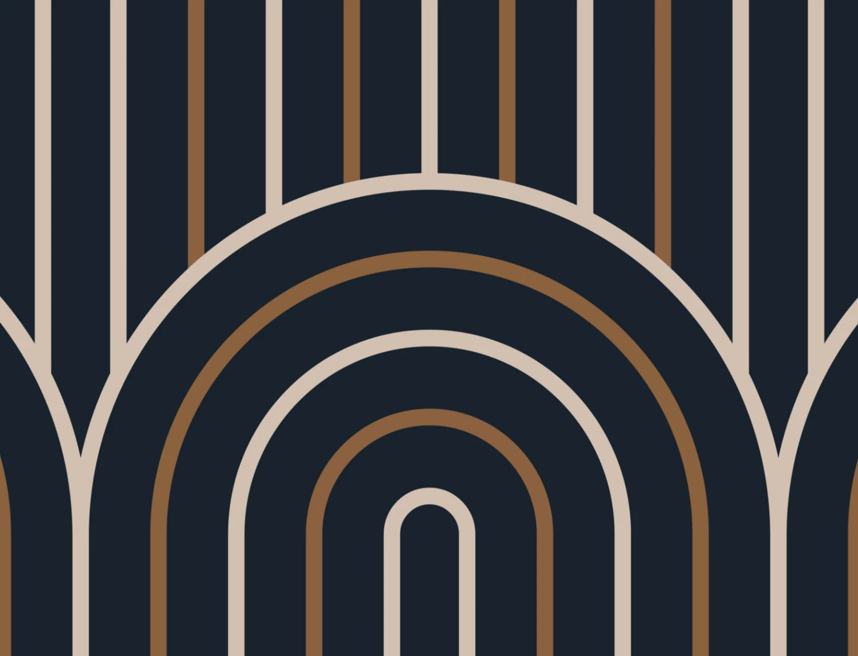 Navy ja sinappi Retro Loop toista kuvio tapetti