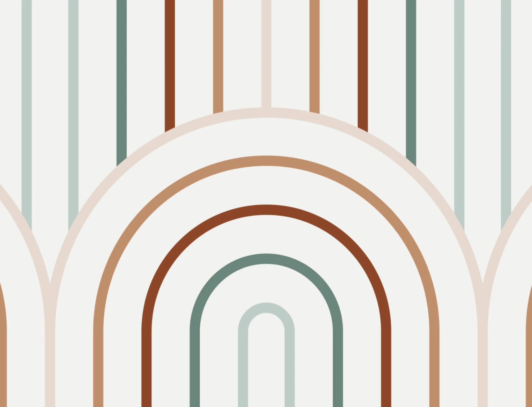Multicolor Minimalist Loop Repeat Pattern Wallpaper