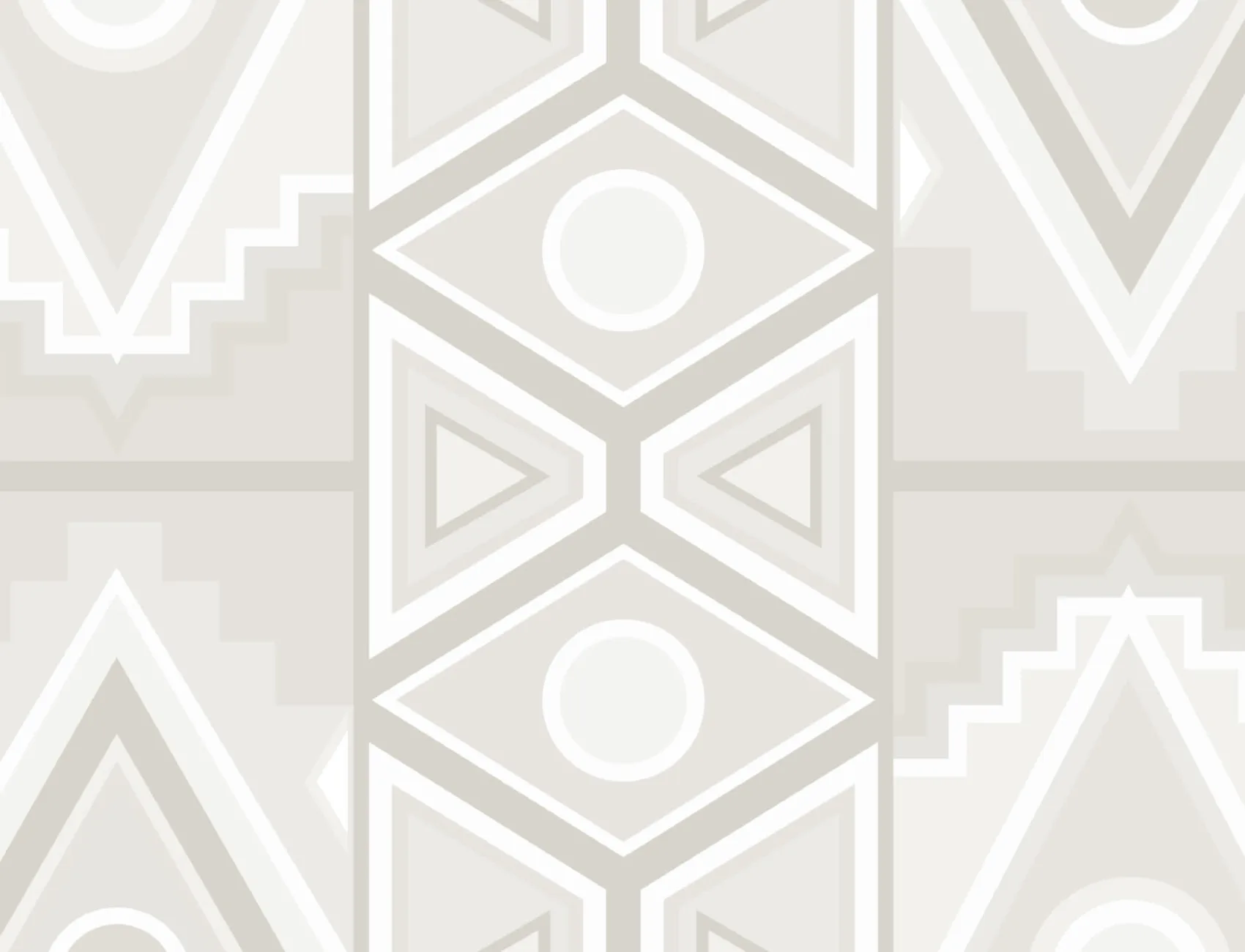 Neutral geometrisk tapet i afrikansk stil
