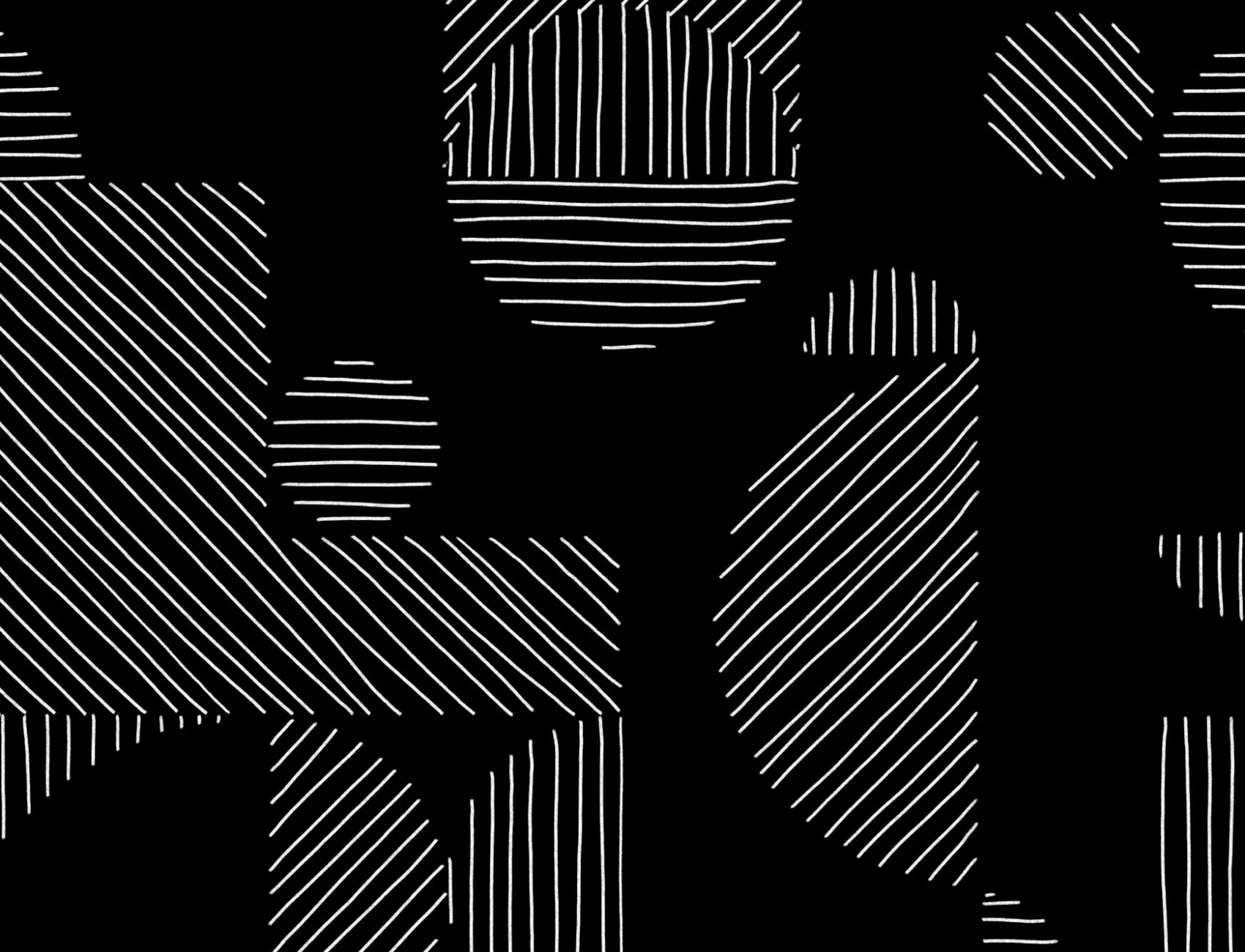 Black and White Geometric Shapes Wallpaper Mural