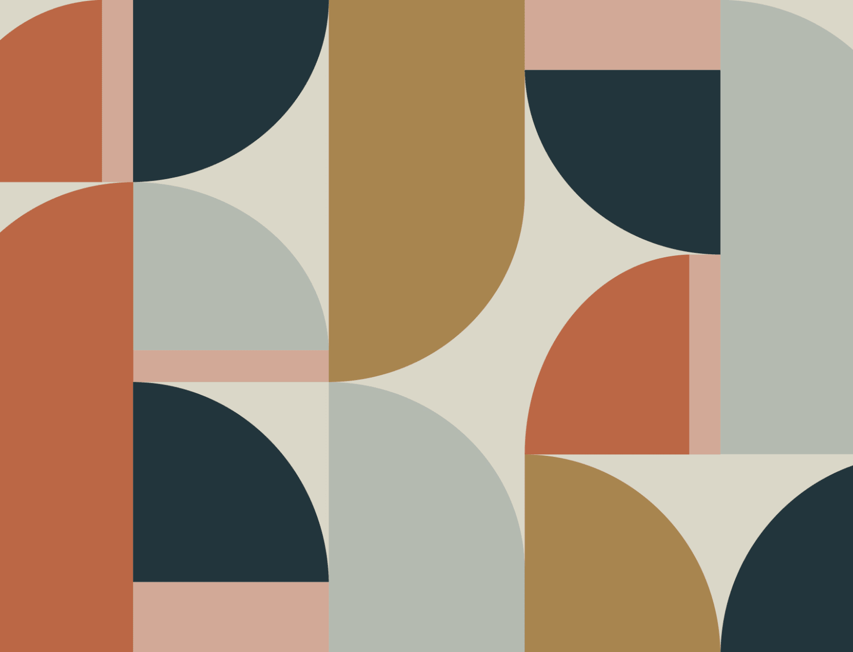 Flerfarvet retro geometrisk buemønster fototapet