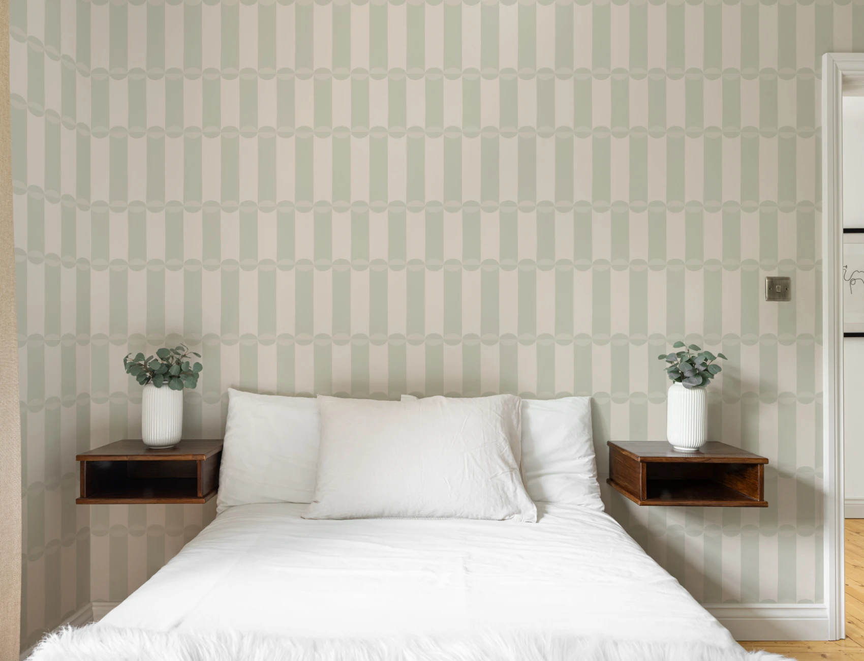 Fototapeta Tubular Sage Geometric Striped Contemporary Calm Mural