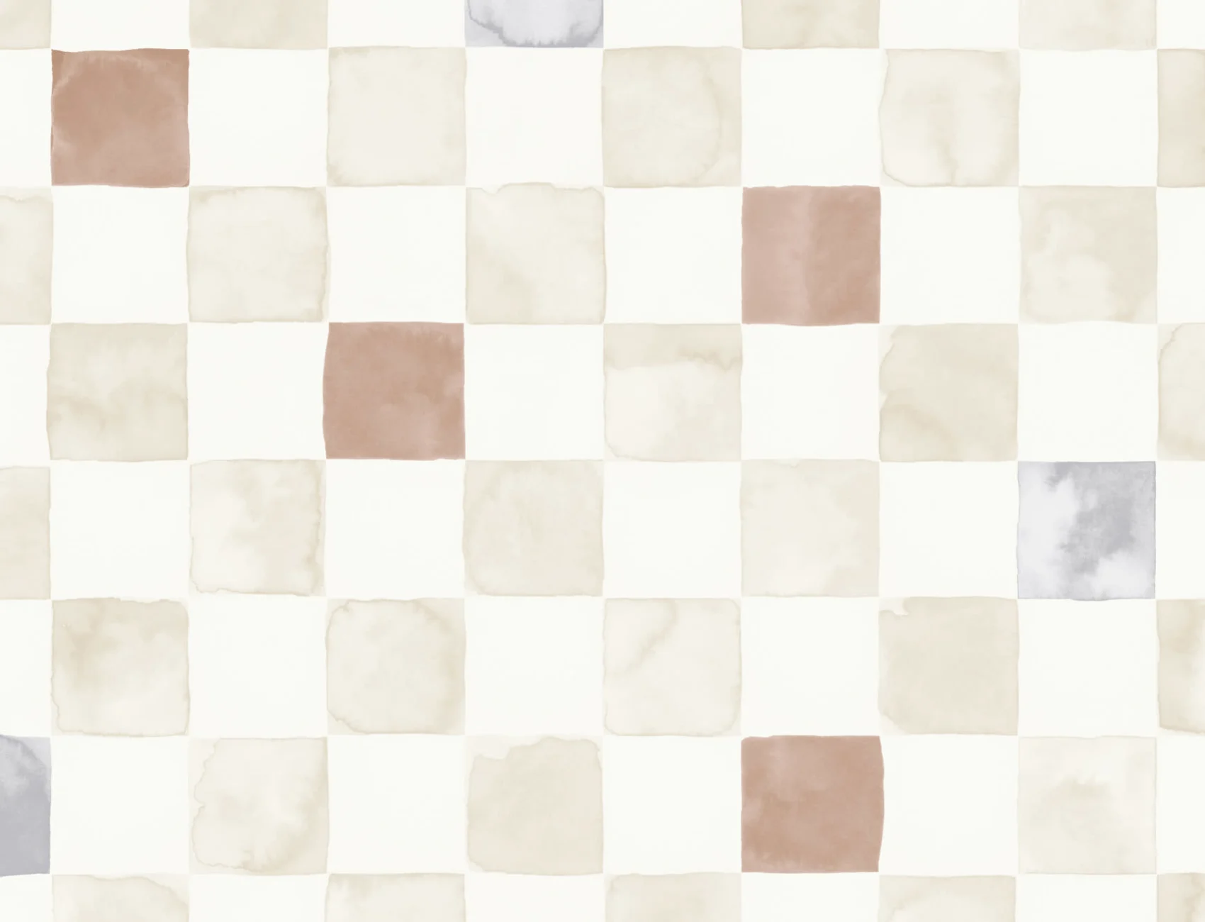 Beige akvarelli ruudullinen seinämaalaus
