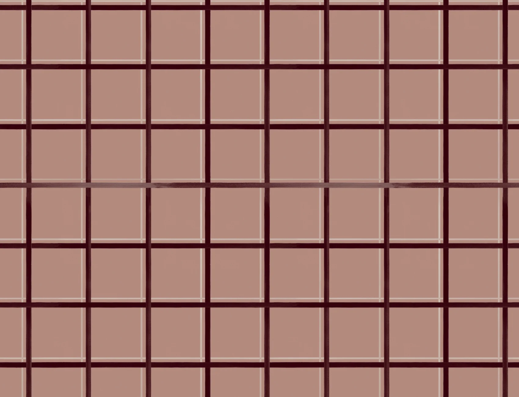 Bordeaux geometrisch geruit patroon muurschildering ontwerp