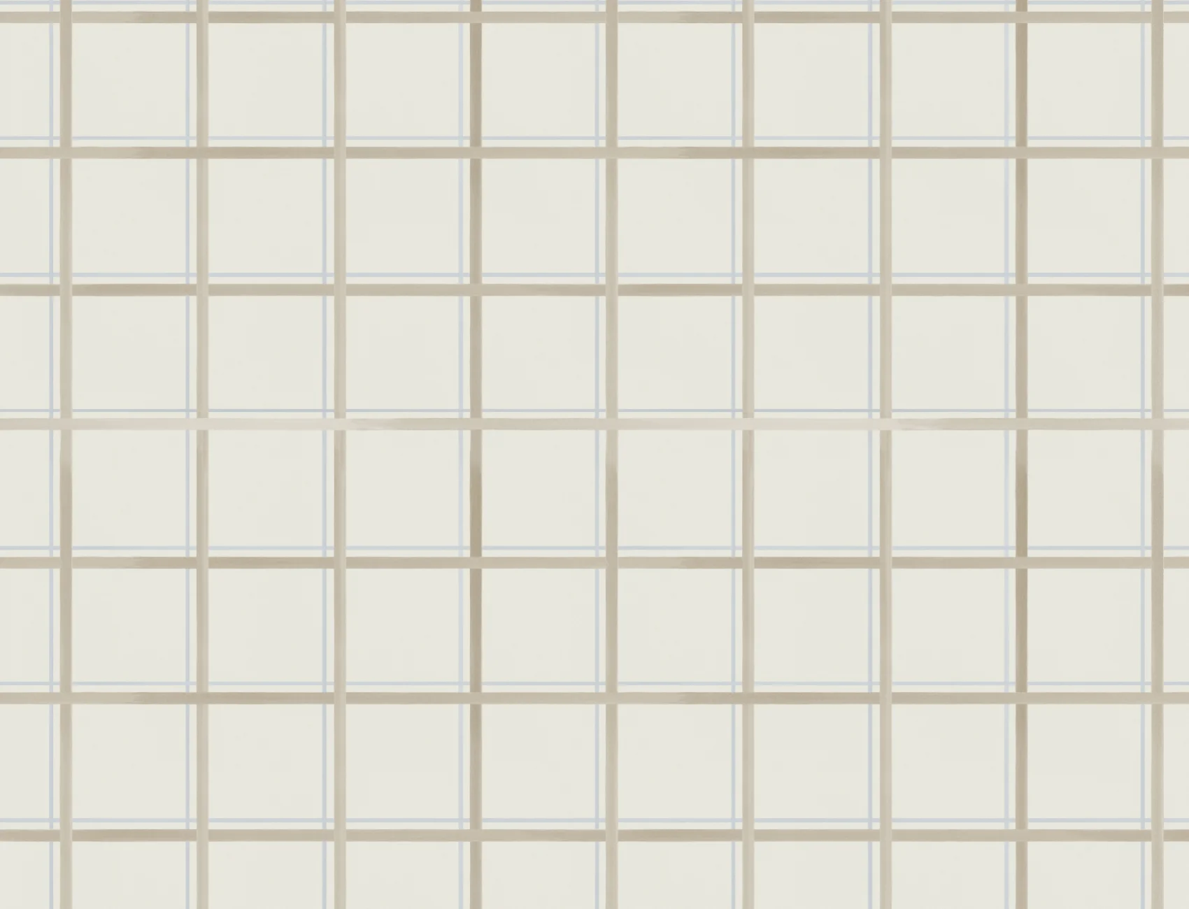 Neutral Checkered Tattersall Pattern Wall Mural
