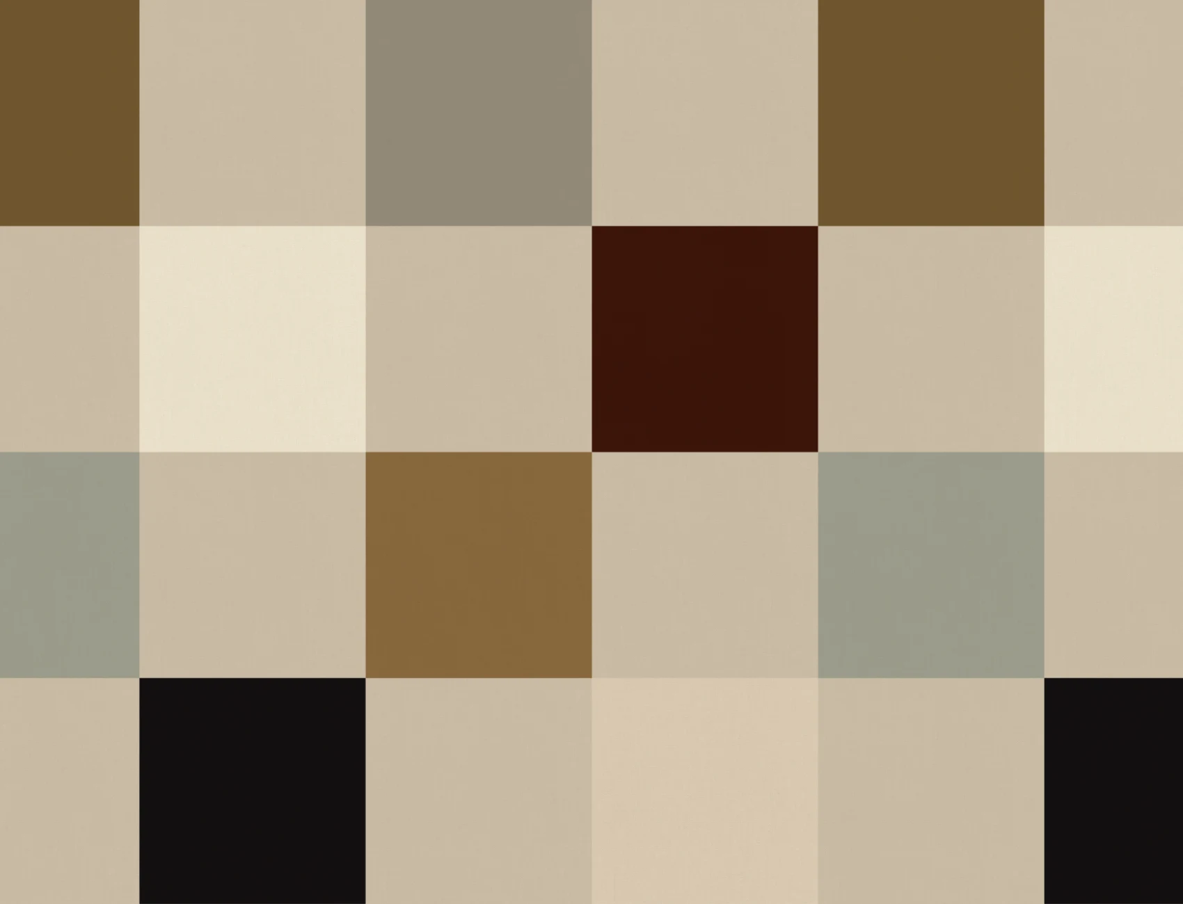 Veelkleurige beige geometrische geruite muurschildering