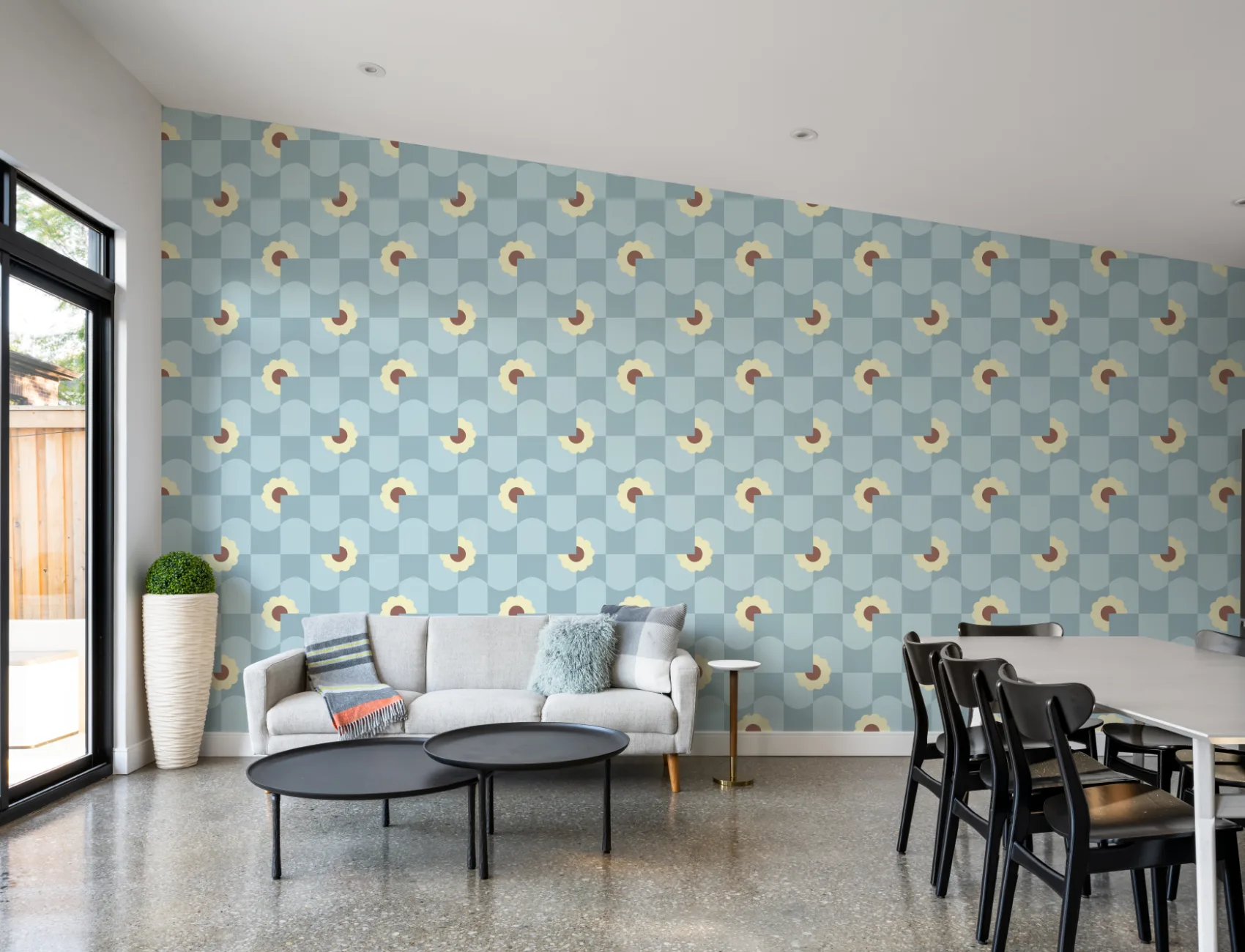 Elizabeth Olwen Petal Pop Blue Wallpaper
