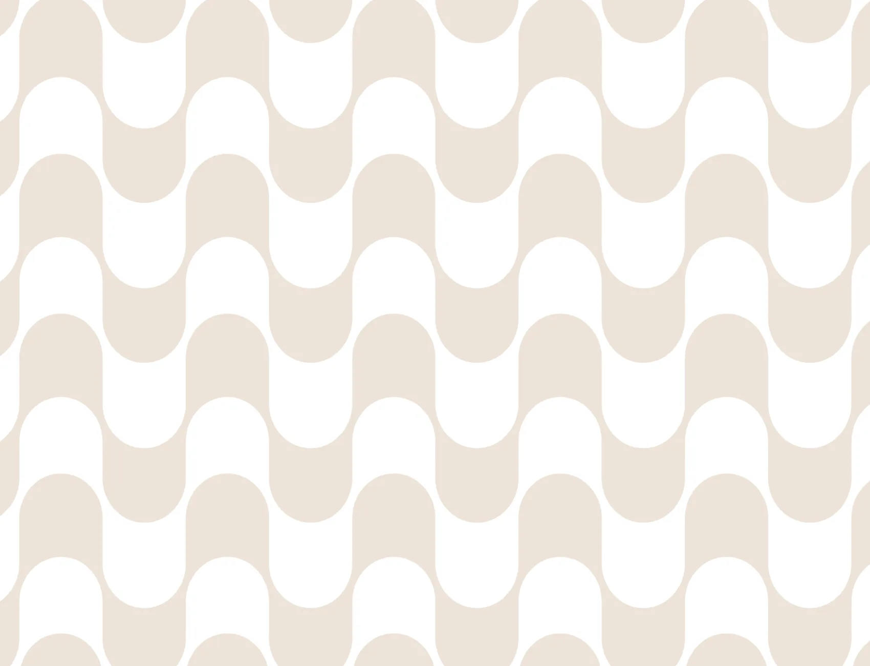 Neutral Retro Wavy Striped Wallpaper