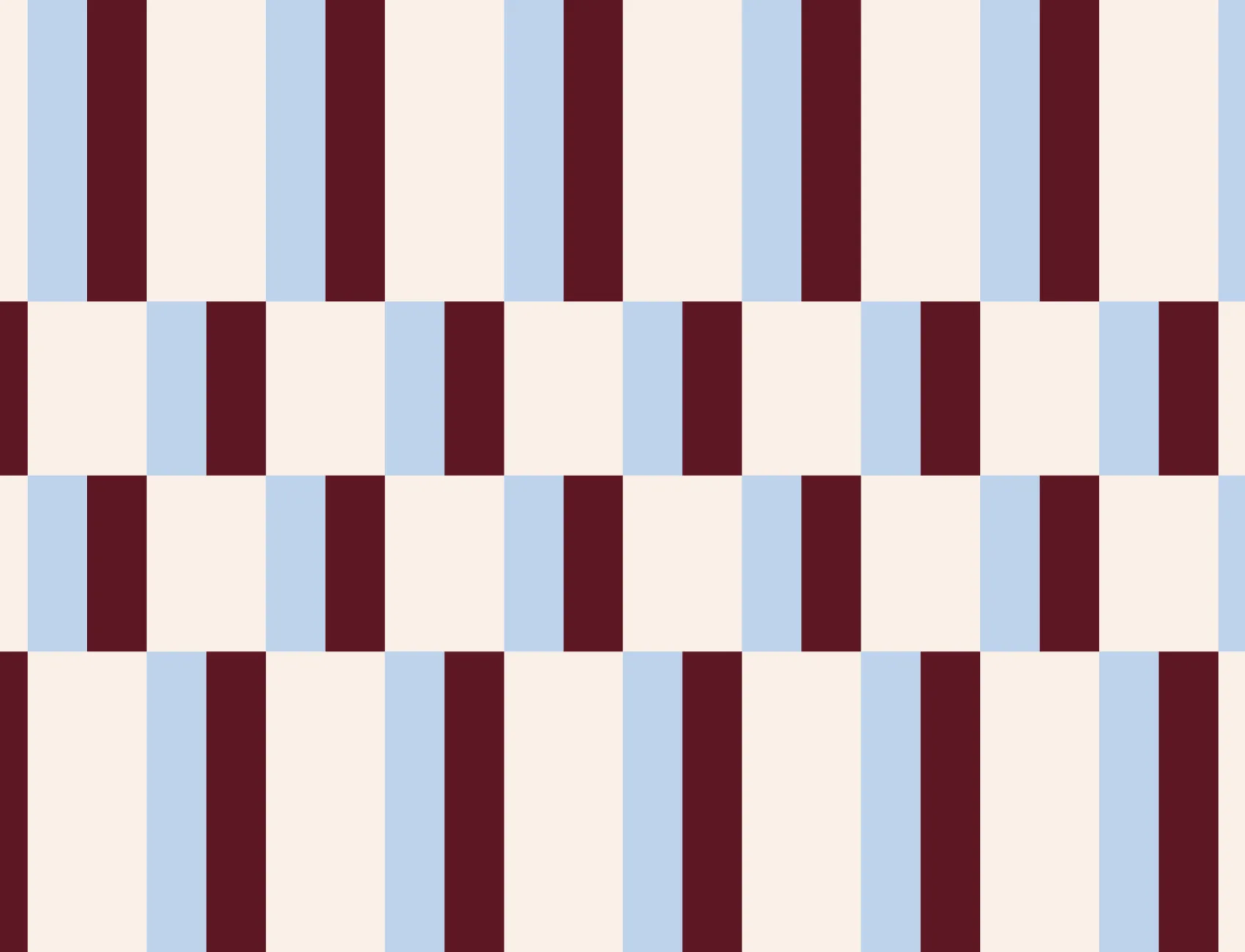 Blue & Burgundy Modern Geometric Bauhaus Wallpaper
