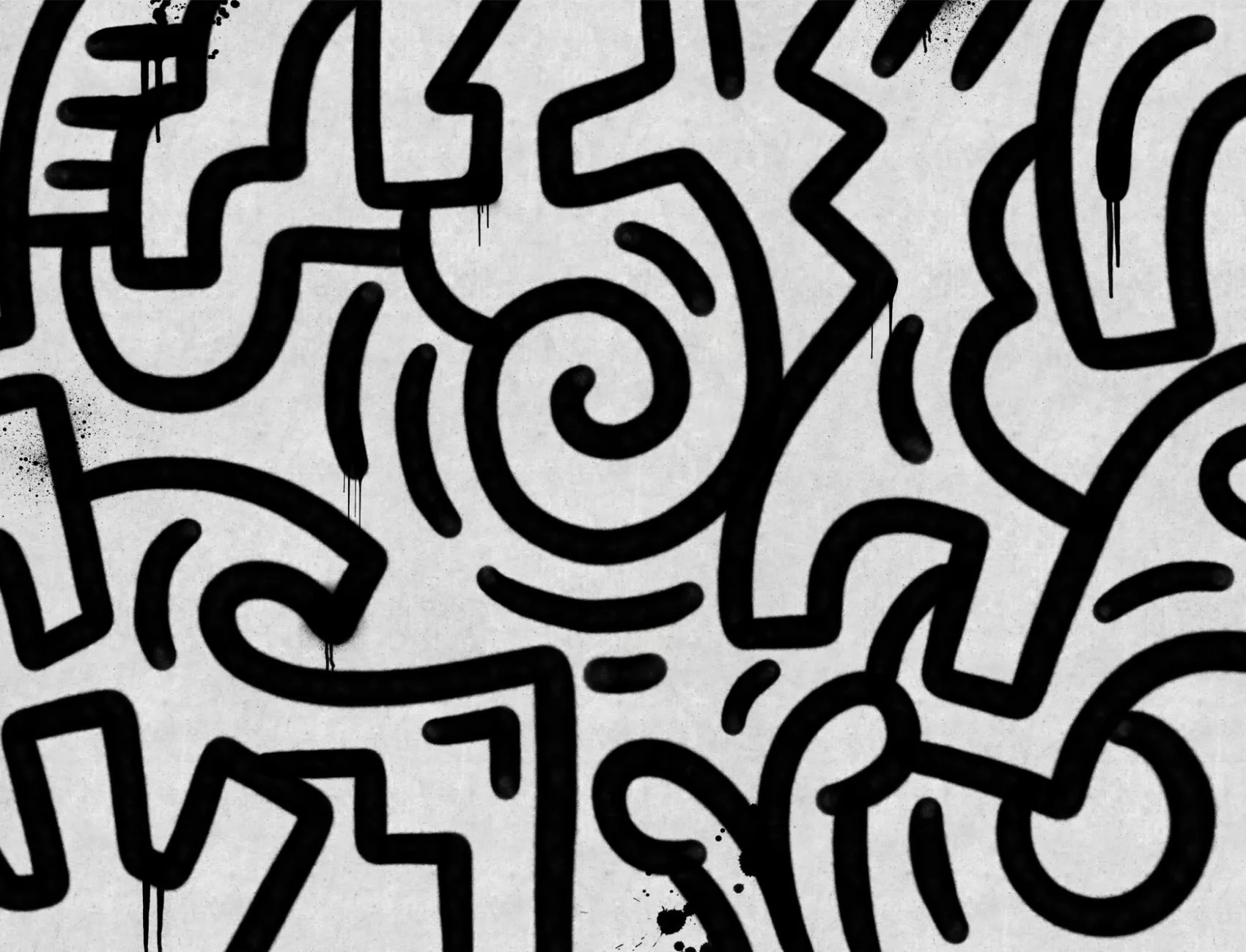 Zwart & Grijs Graffiti Beton Effect Behang Muurschildering