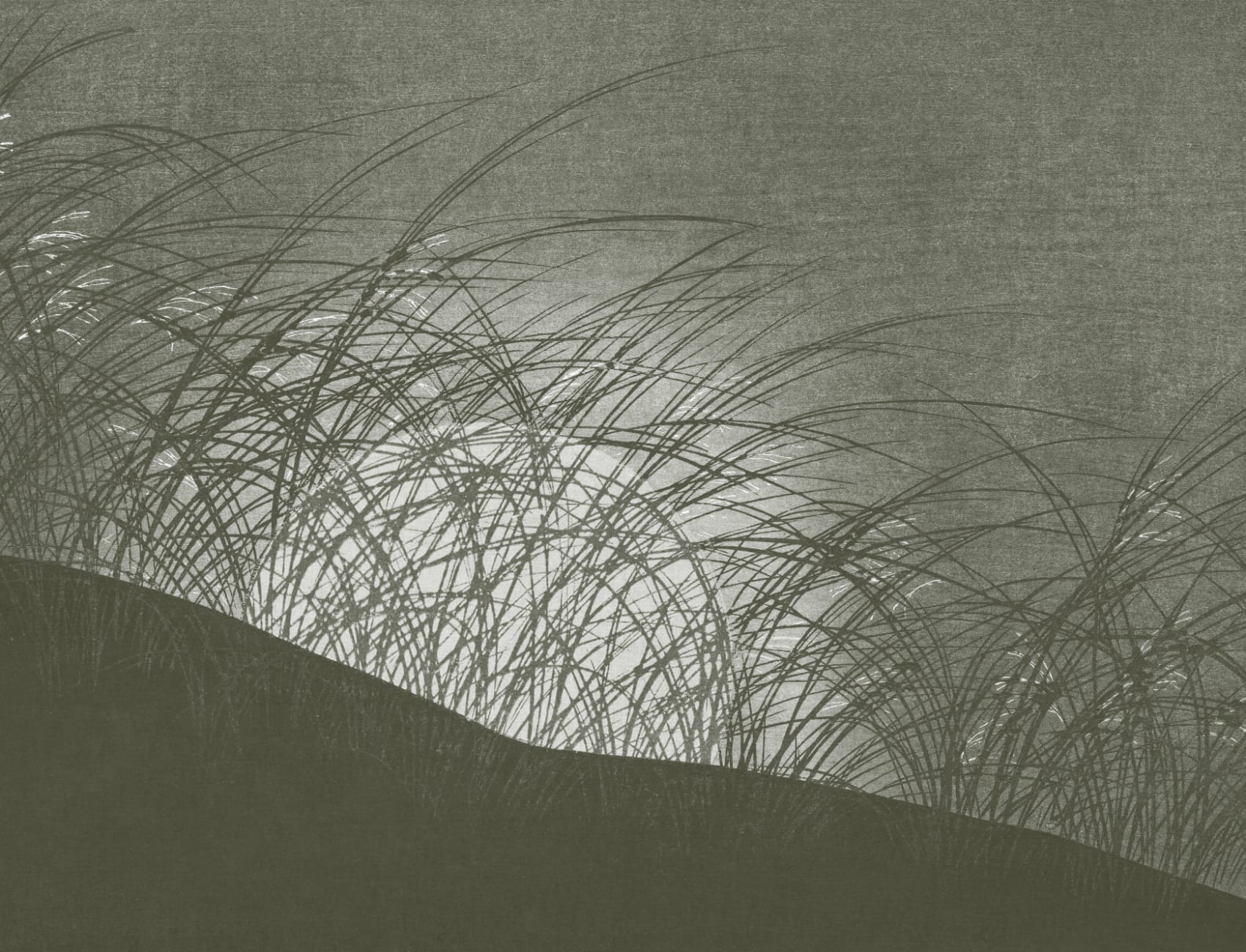 Grüne japanische Natur Kunst Stil Fototapete