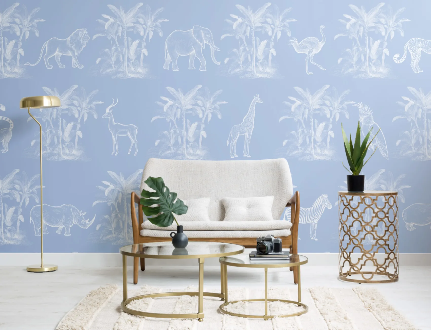 Toile de La Jungle Vintage Explorer Wallpaper Mural