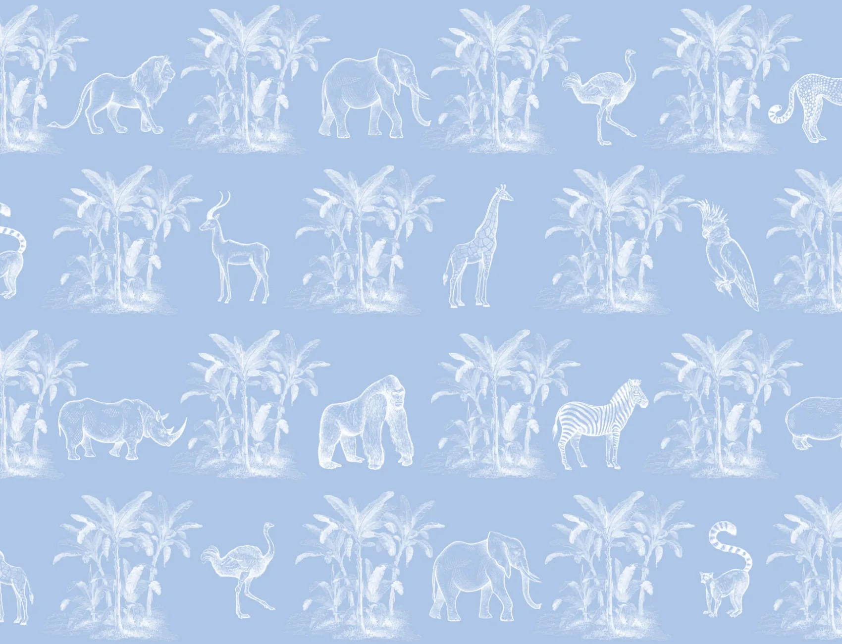 Toile de La Jungle Vintage Explorer Wallpaper Mural