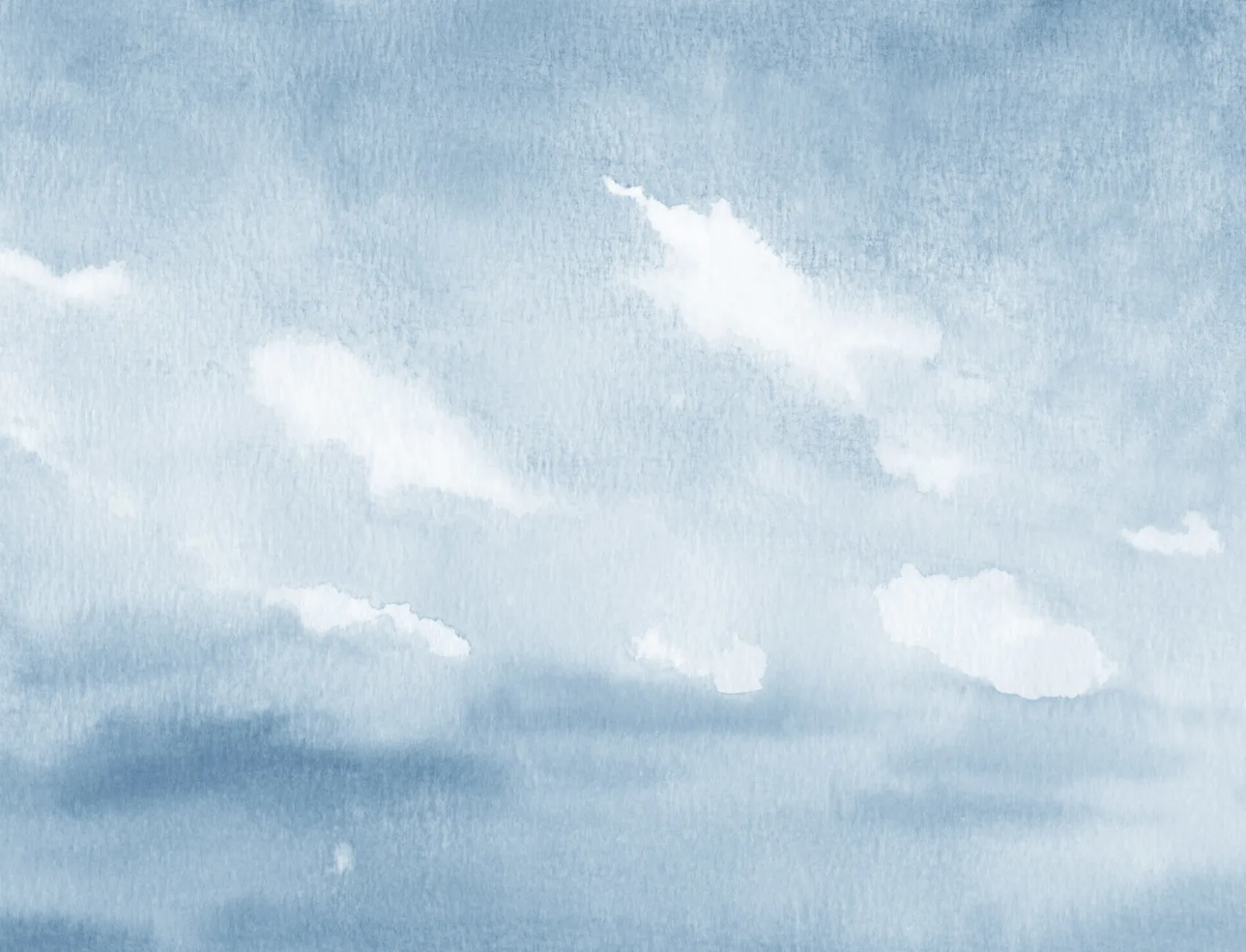 Blå akvarel sky & himmel tapet vægmaleri