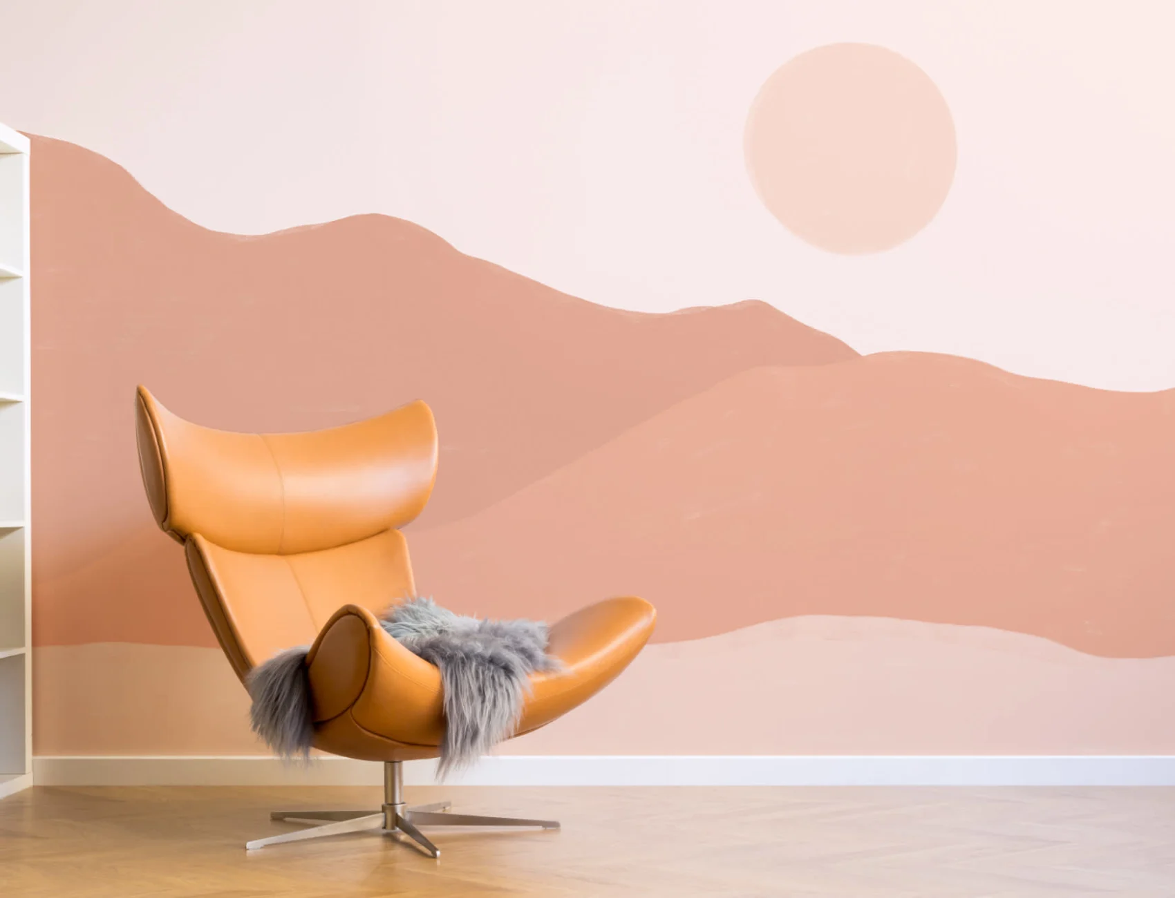 Tone de pământ pictat peisaj deșert Wallpaper Mural