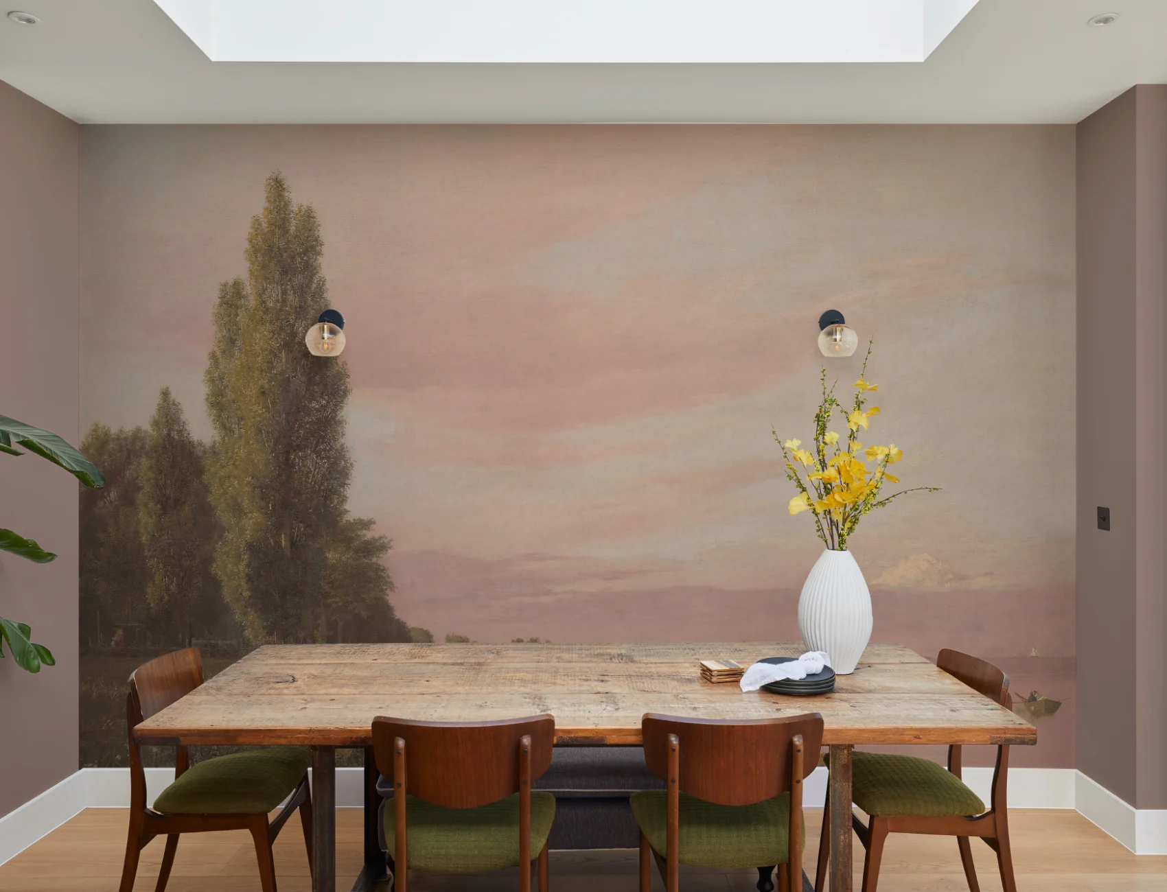 Waters Edge Sunset Vintage Landscape Wall Mural by Christen Købke