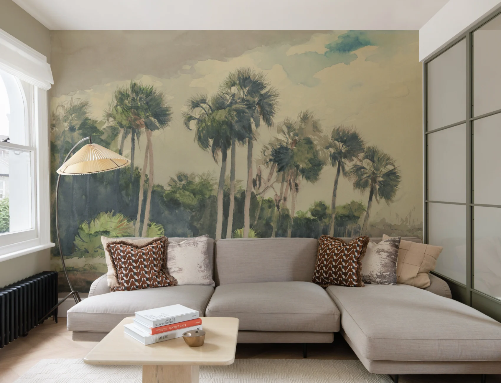 Chusan Pastell akvarell Palm Mural-tapeter av Winslow Homer