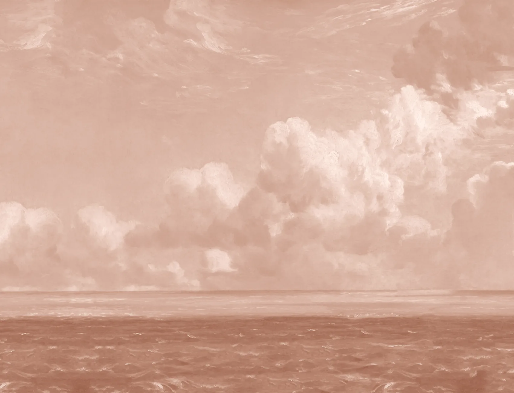 Pink John Constable Seascape Painting Mural